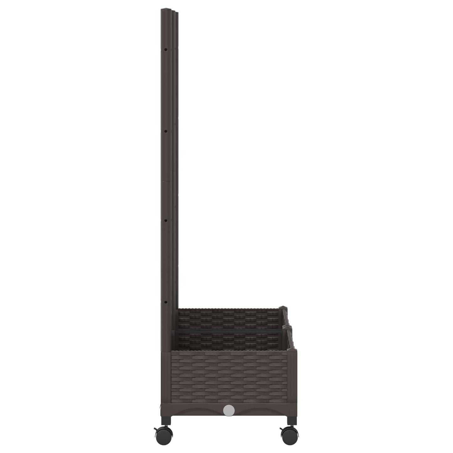Sodo vazonas su treliu ir ratais Ruda 80 x 40 x 131,5 cm PP