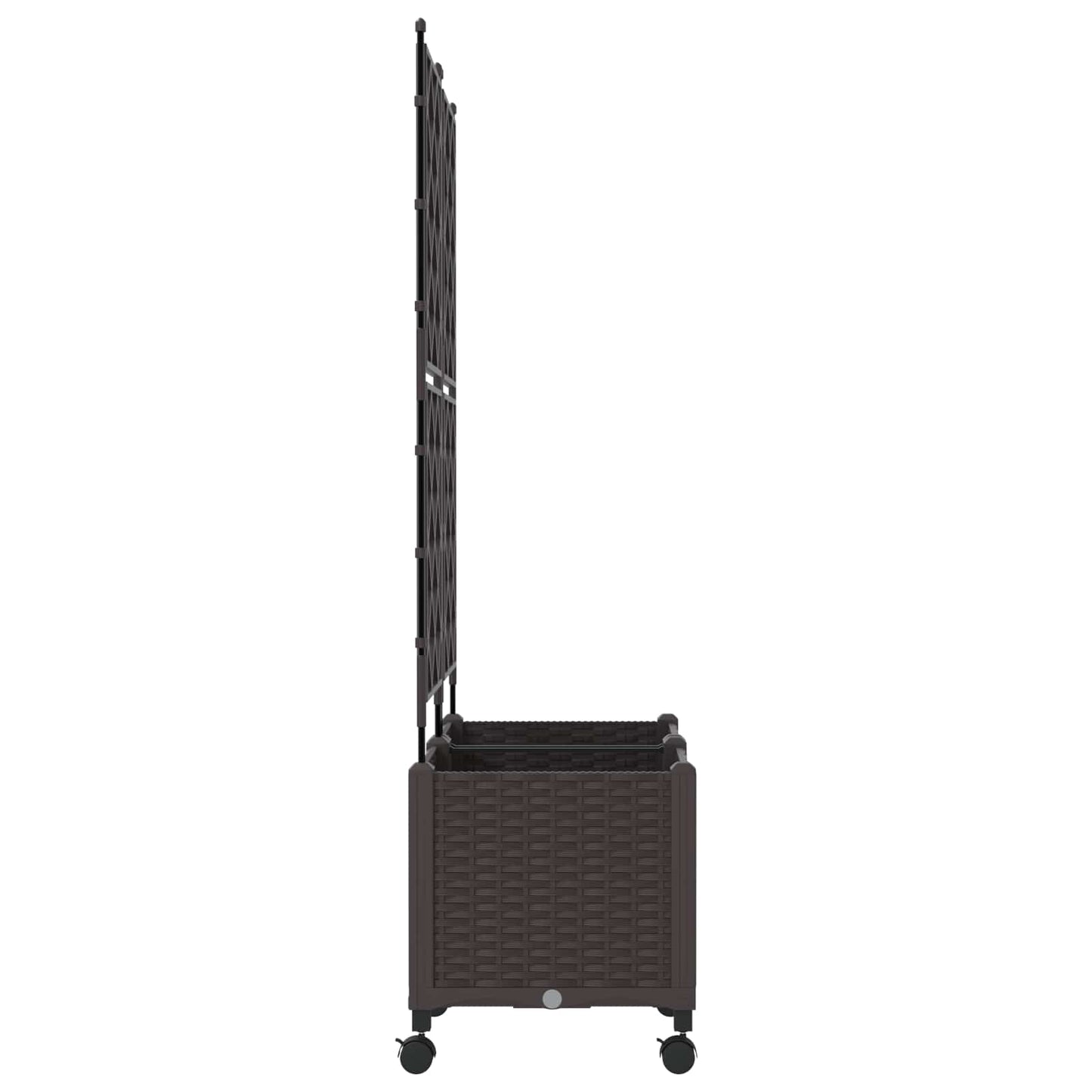 Sodo vazonas su treliu ir ratais 2 vnt. Ruda 80 x 40 x 149 cm