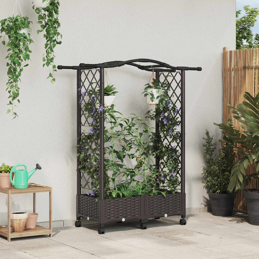 Pakeltas lovas su trelėmis ir stogu Ruda 124 x 40 x 129 cm PP