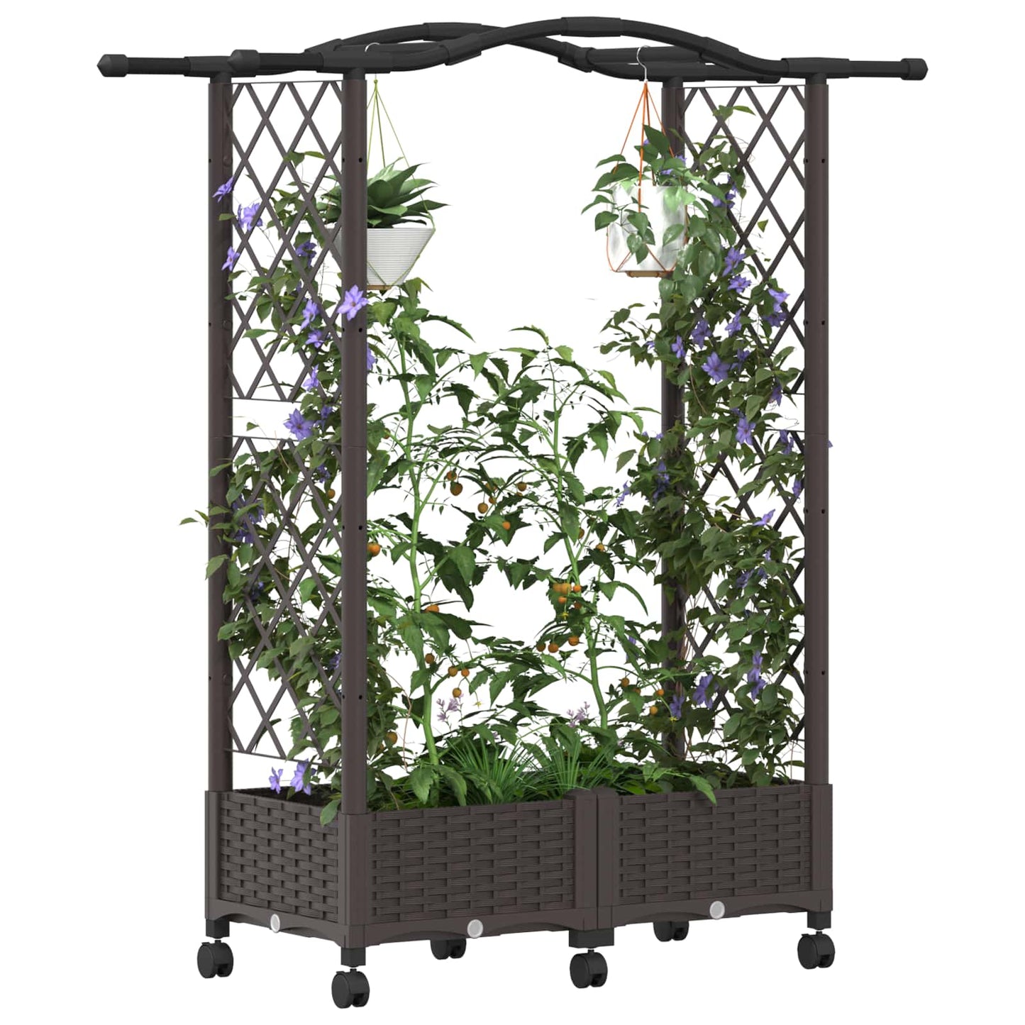 Pakeltas lovas su trelėmis ir stogu Ruda 124 x 40 x 129 cm PP