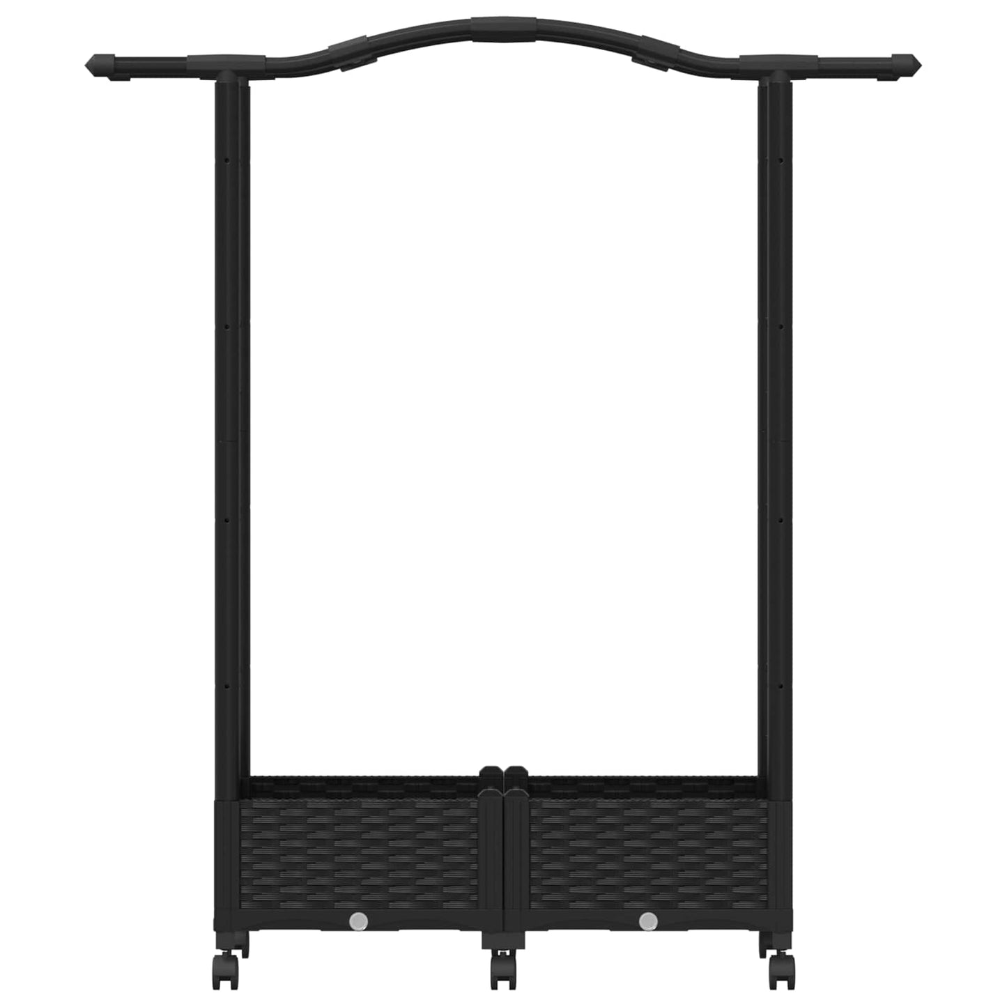 Pakeltas lovas su trelėmis ir stogu Juoda 124 x 40 x 129 cm PP
