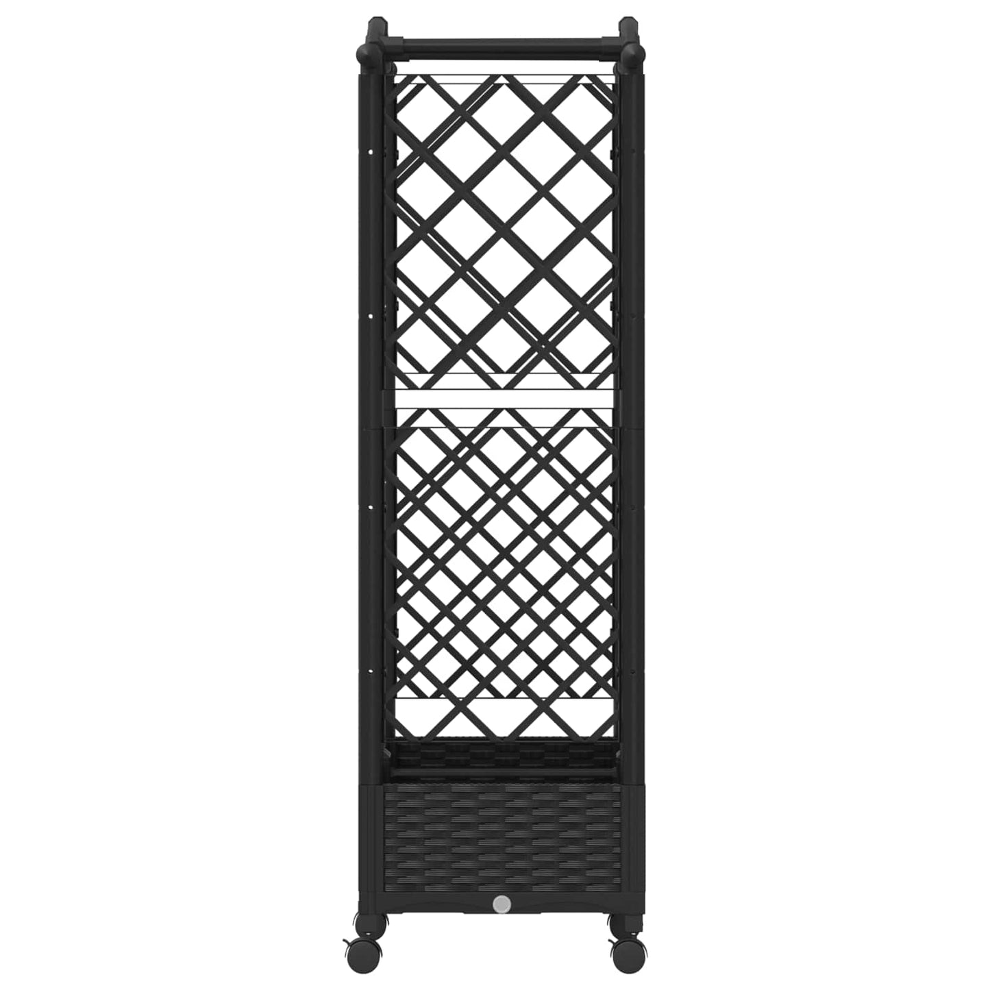 Pakeltas lovas su trelėmis ir stogu Juoda 124 x 40 x 129 cm PP