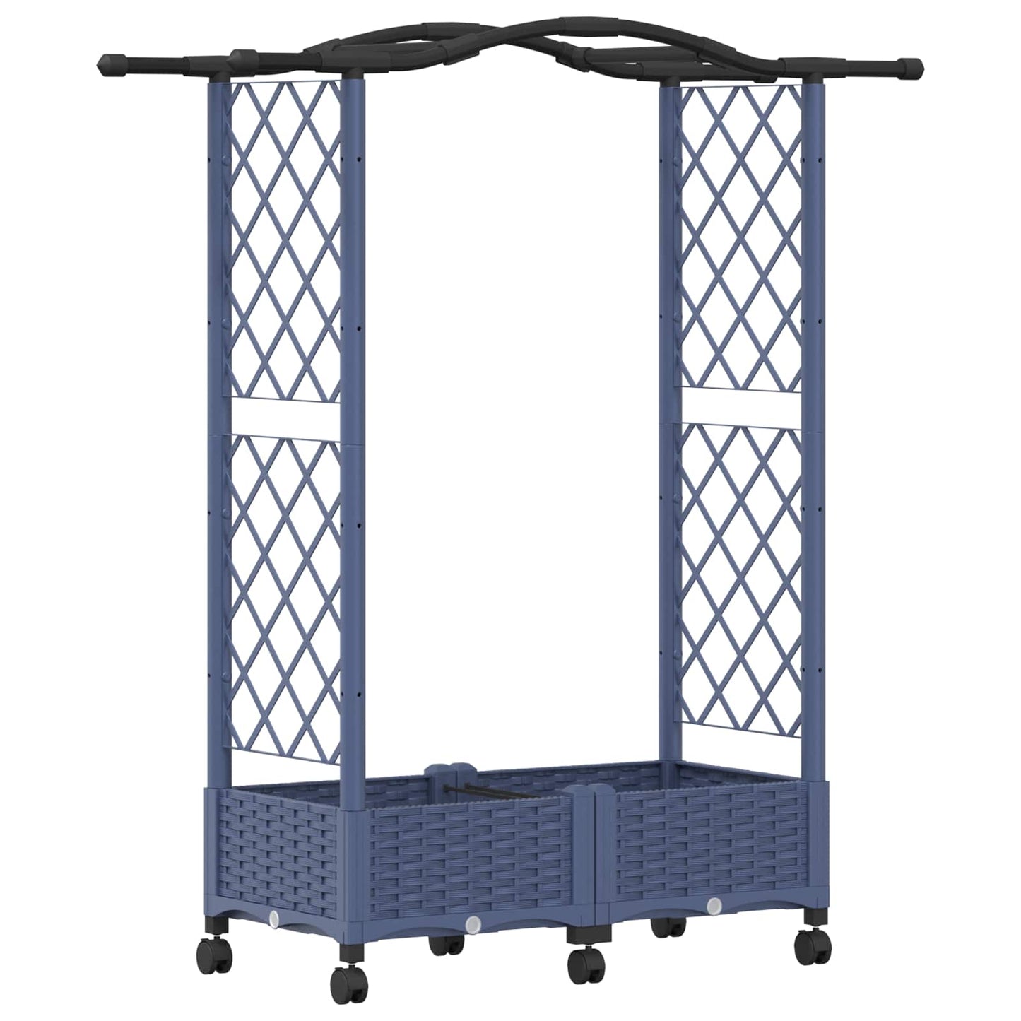 Pakeltas lovas su trelėmis ir stogu Pilka 124 x 40 x 129 cm PP