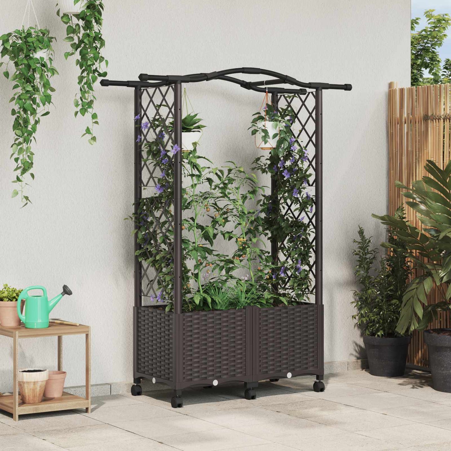 Pakeltas lovas su trelėmis ir stogu Ruda 125 x 40 x 144 cm PP