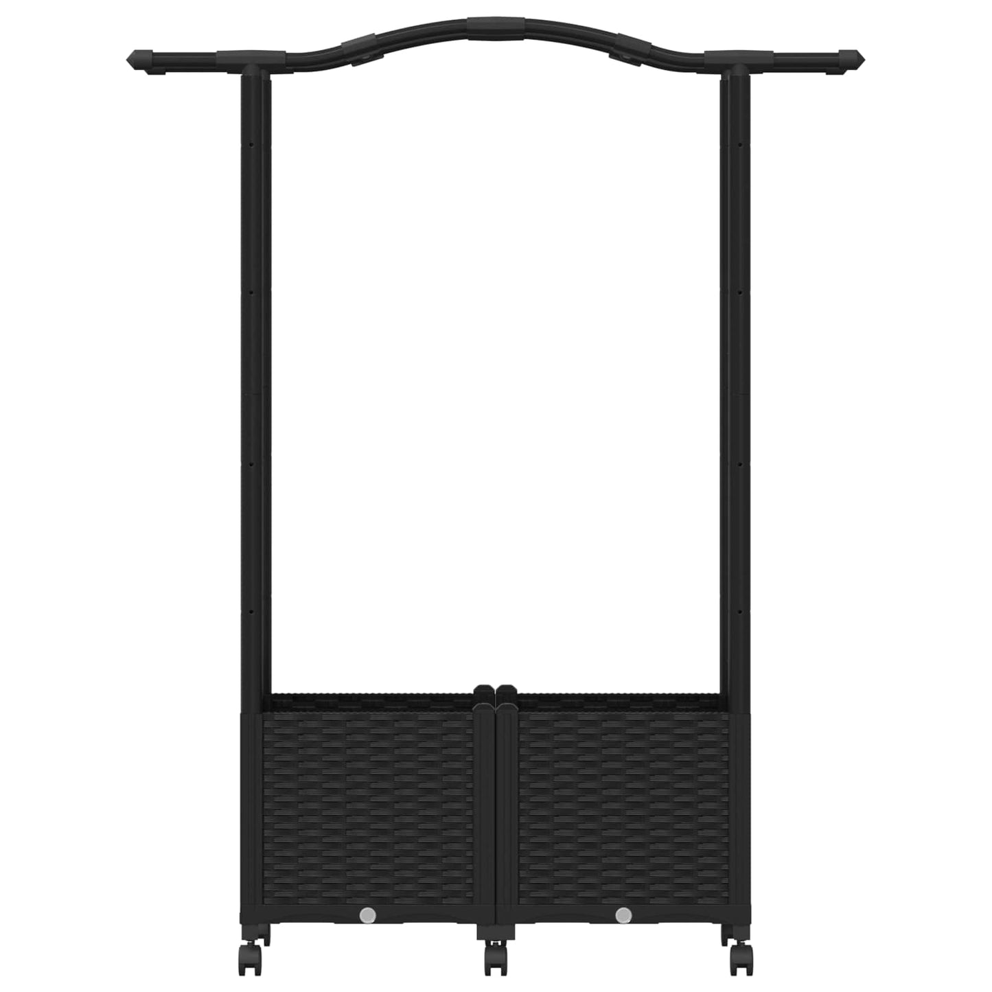 Pakeltas lovas su trelėmis ir stogu Juoda 125 x 40 x 144 cm PP