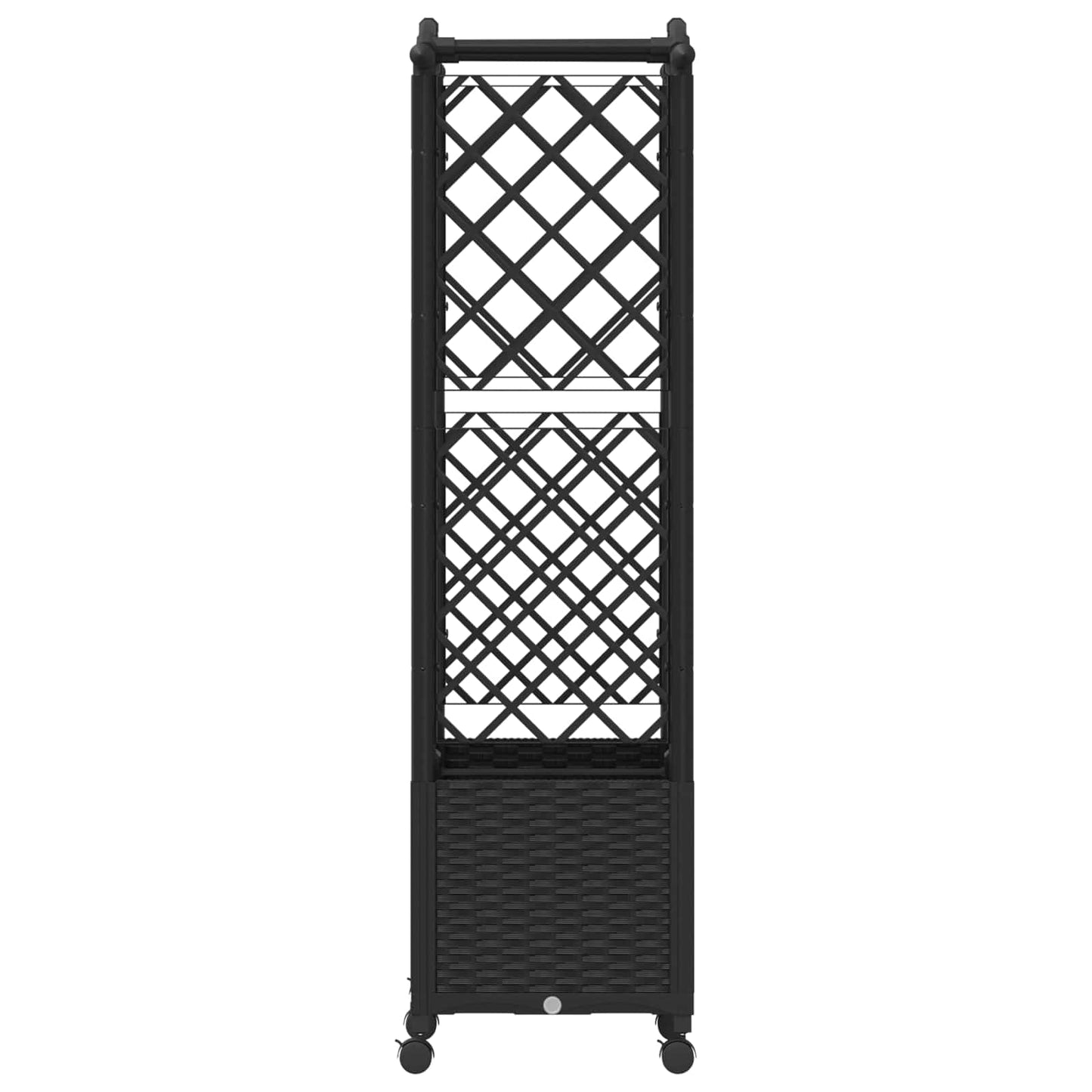 Pakeltas lovas su trelėmis ir stogu Juoda 125 x 40 x 144 cm PP