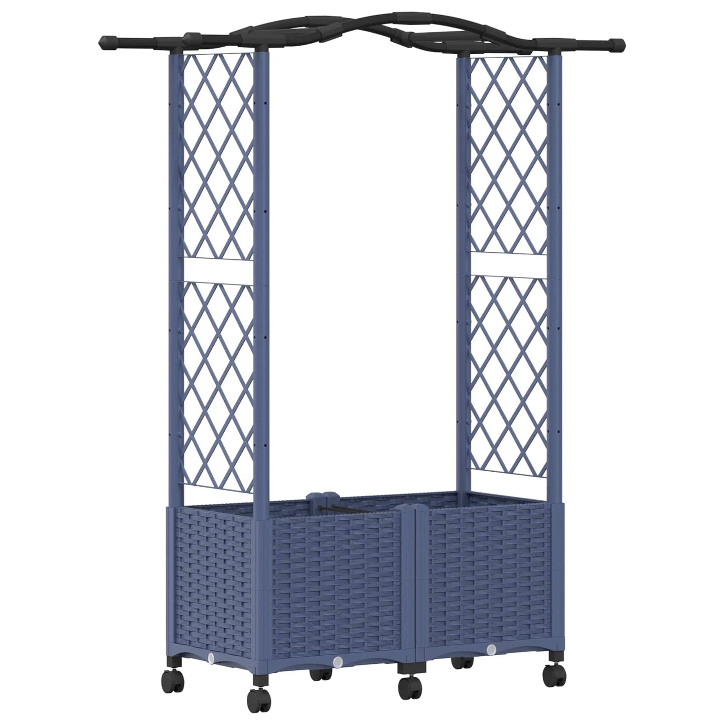 Pakeltas lovas su trelėmis ir stogu Pilka 125 x 40 x 144 cm PP