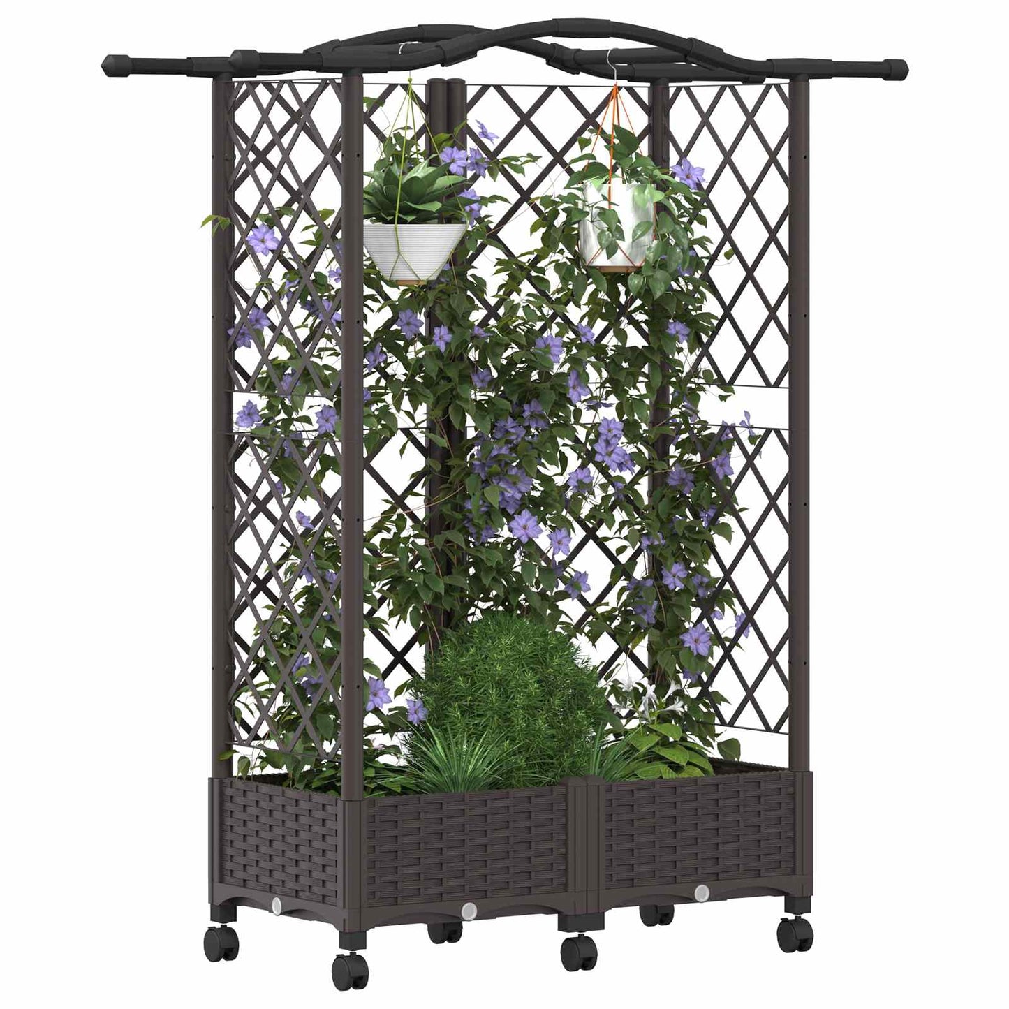 Pakeltas lovas su trelėmis ir stogu Ruda 124 x 40 x 129 cm PP