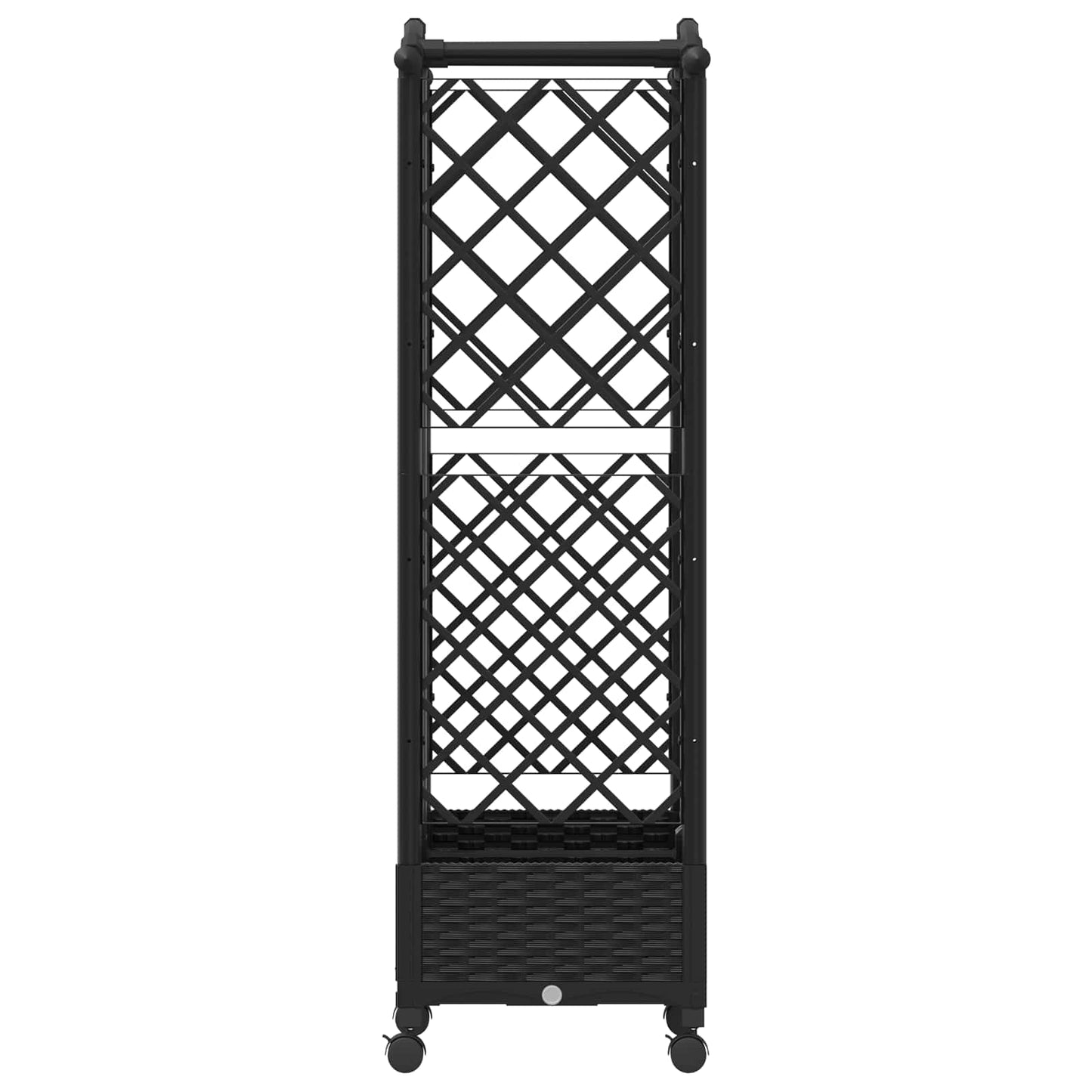 Pakeltas lovas su trelėmis ir stogu Juoda 124 x 40 x 129 cm PP