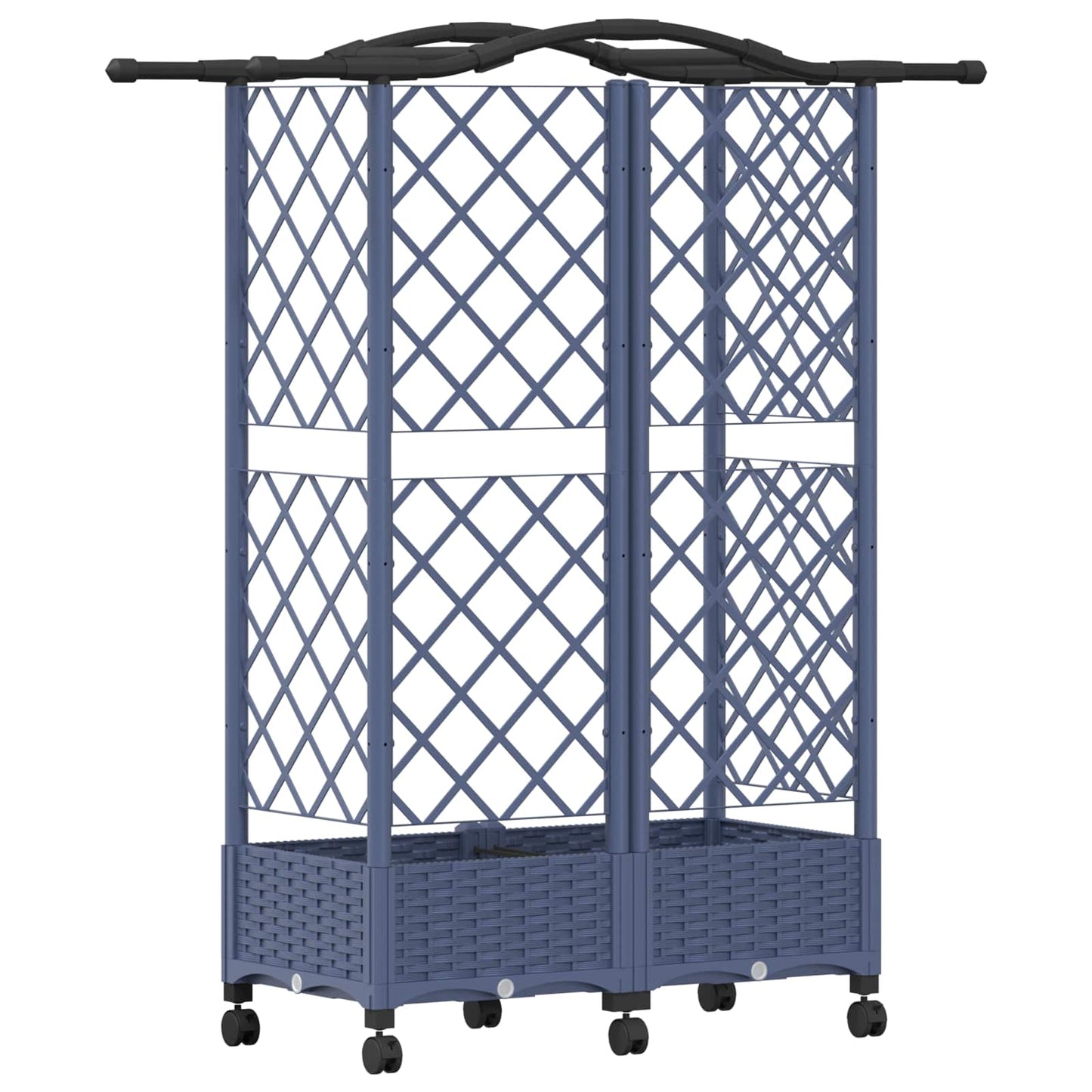 Pakeltas lovas su trelėmis ir stogu Pilka 124 x 40 x 129 cm PP