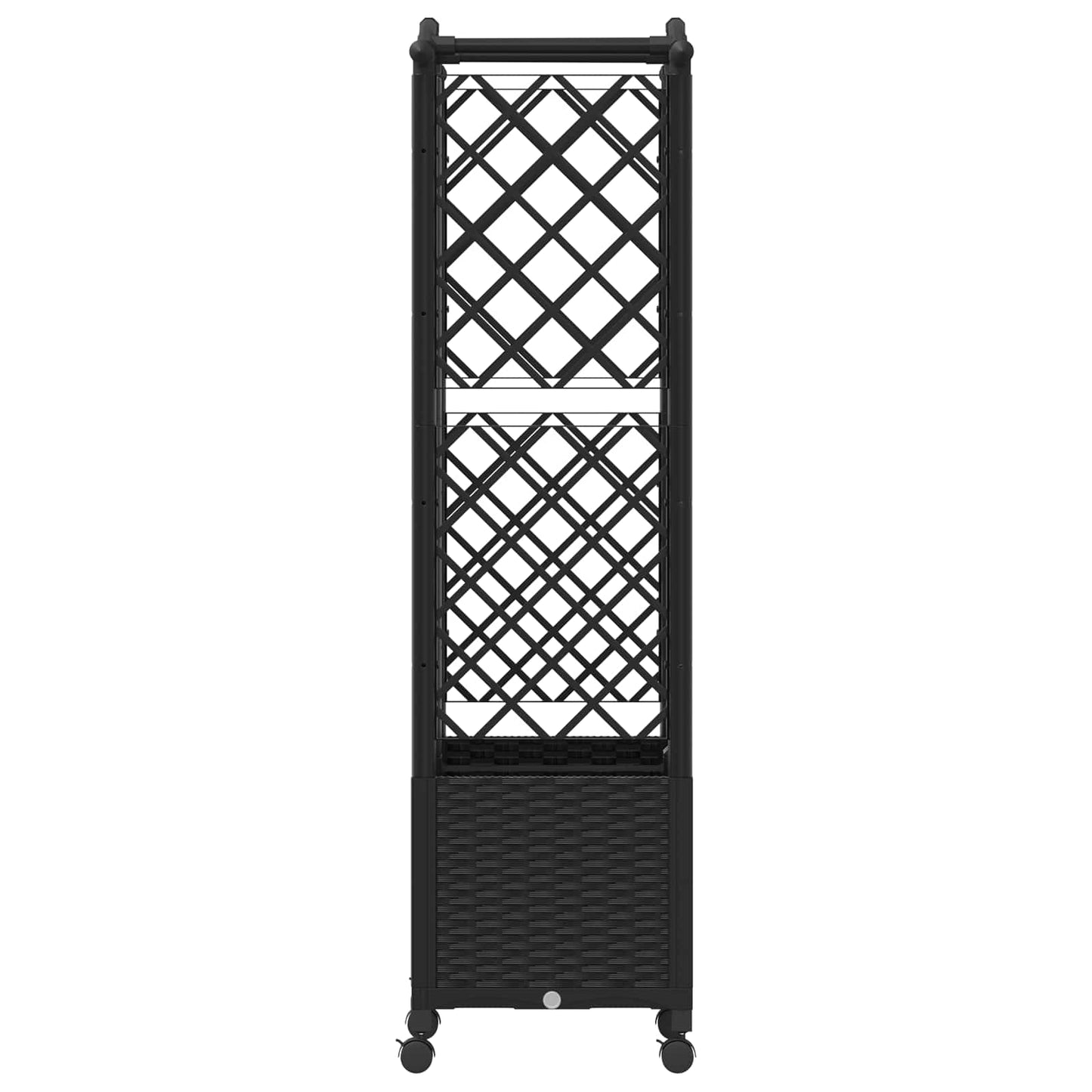 Pakeltas lovas su trelėmis ir stogu Juoda 122 x 40 x 144 cm PP