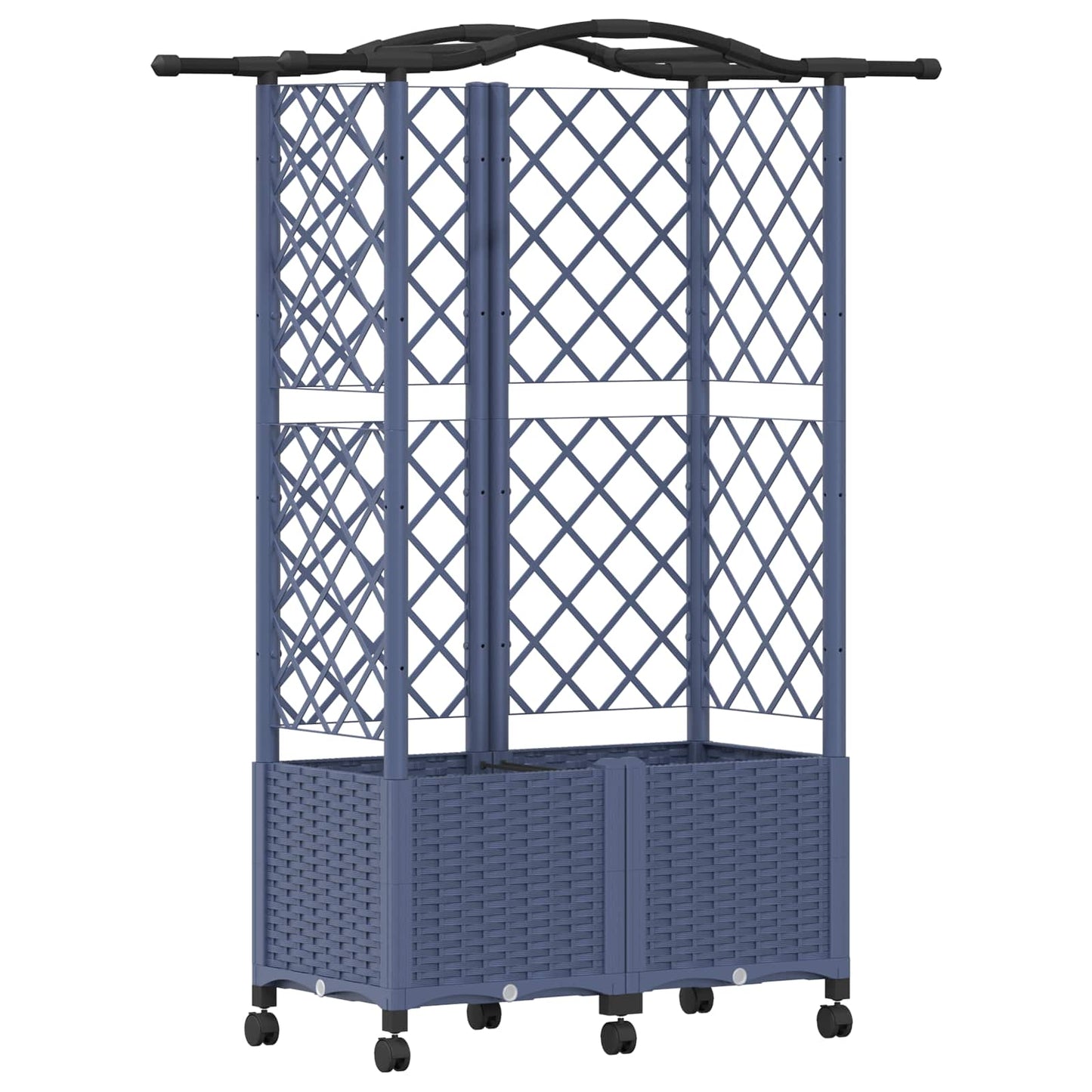 Pakeltas lovas su trelėmis ir stogu Pilka 122 x 40 x 144 cm PP