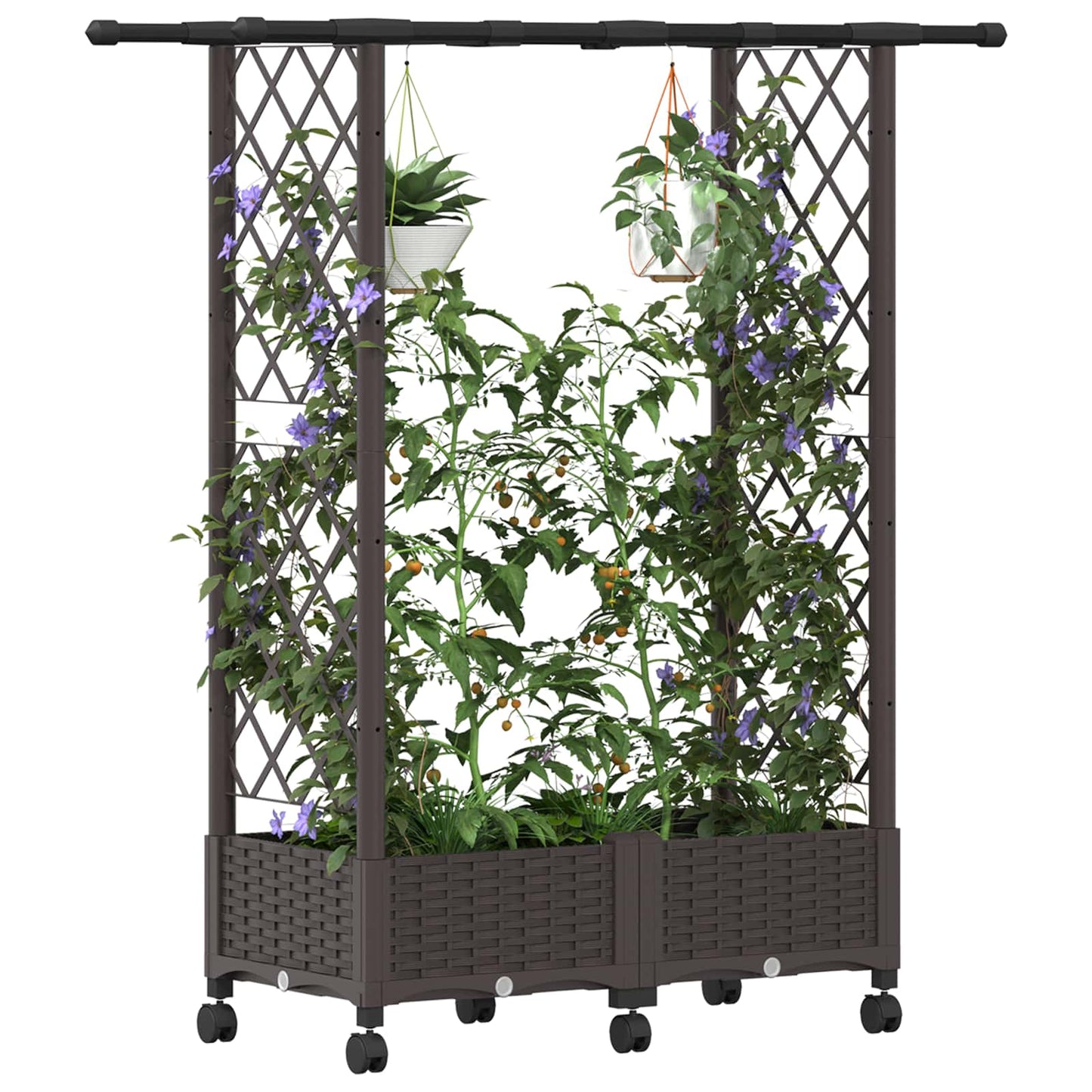 Pakeltas lovas su trelėmis ir stogu Ruda 122,5 x 40 x 127 cm PP