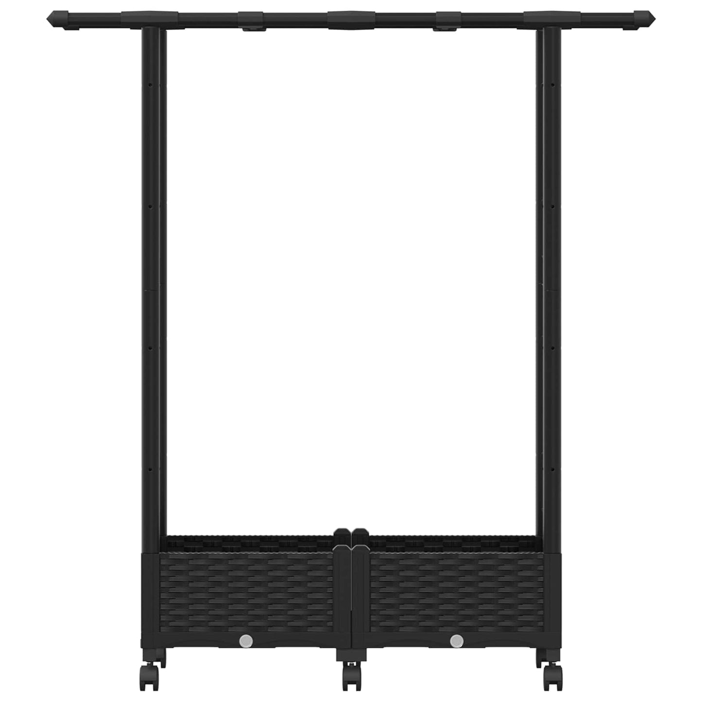 Pakeltas lovas su trelėmis ir stogu Juoda 122,5 x 40 x 127 cm