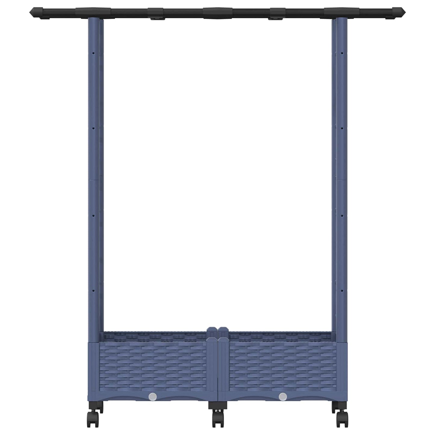 Pakeltas lovas su trelėmis ir stogu Pilka 122,5 x 40 x 127 cm