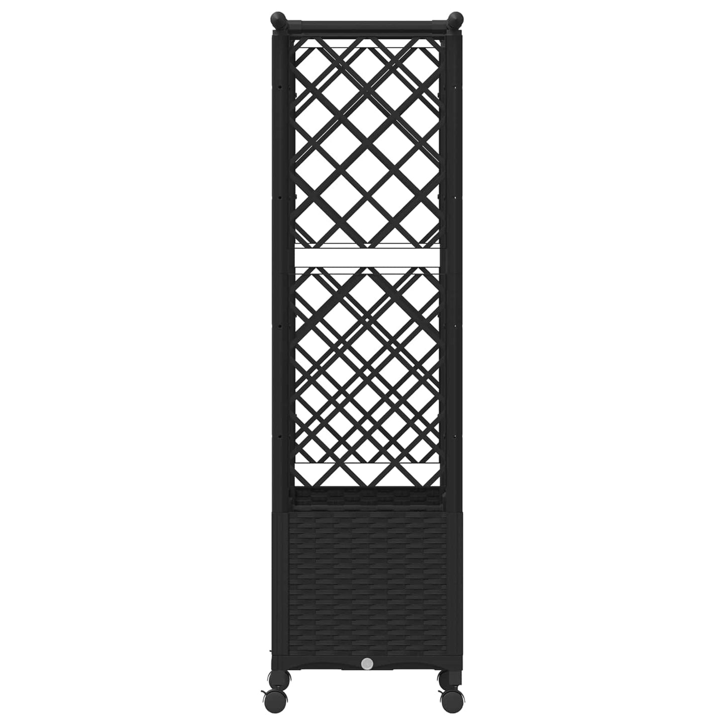 Pakeltas lovas su trelėmis ir stogu Juoda 124,5 x 40 x 142 cm