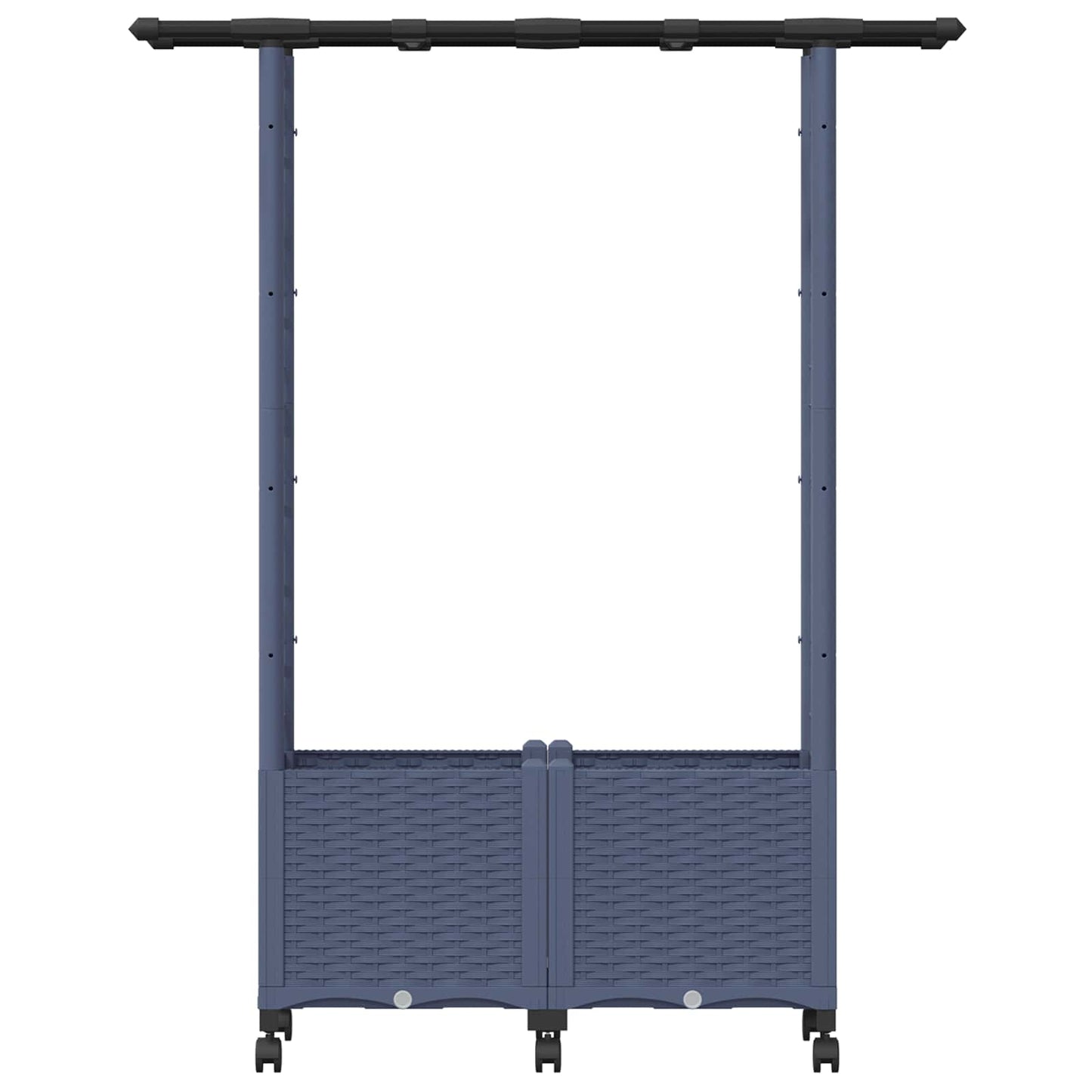 Pakeltas lovas su trelėmis ir stogu Pilka 124,5 x 40 x 142 cm