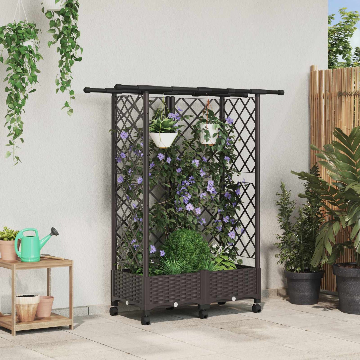 Pakeltas lovas su trelėmis ir stogu Ruda 124 x 40 x 127 cm PP