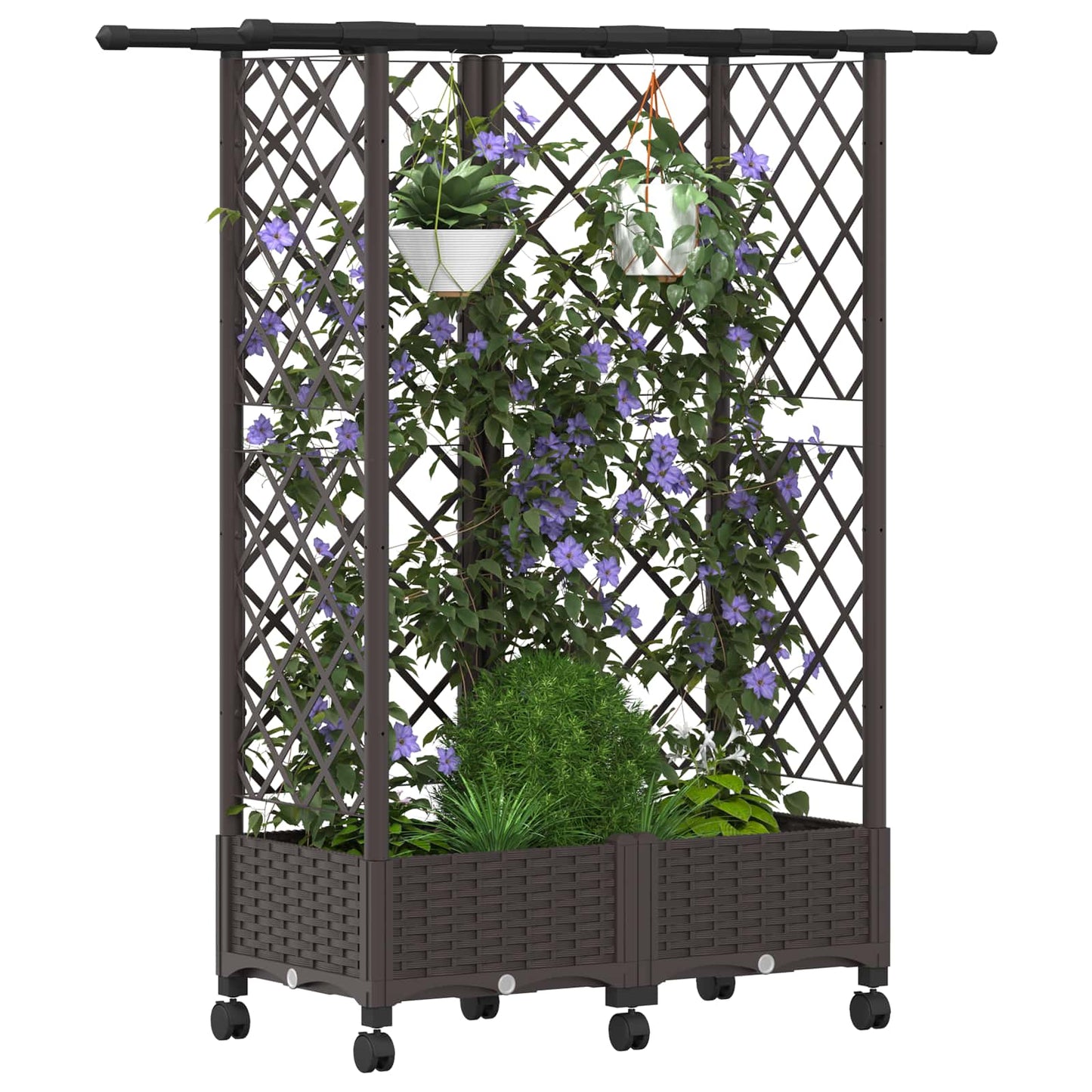 Pakeltas lovas su trelėmis ir stogu Ruda 124 x 40 x 127 cm PP