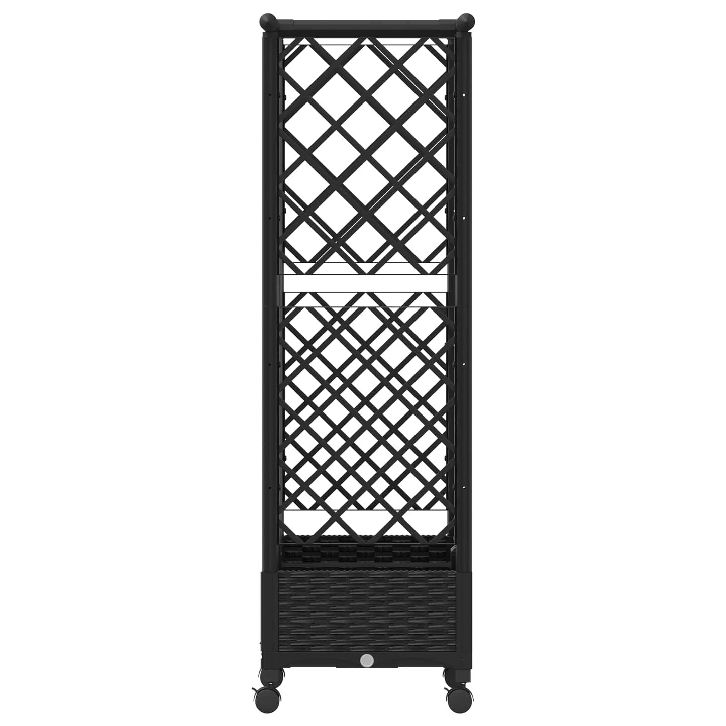 Pakeltas lovas su trelėmis ir stogu Juoda 124 x 40 x 127 cm PP