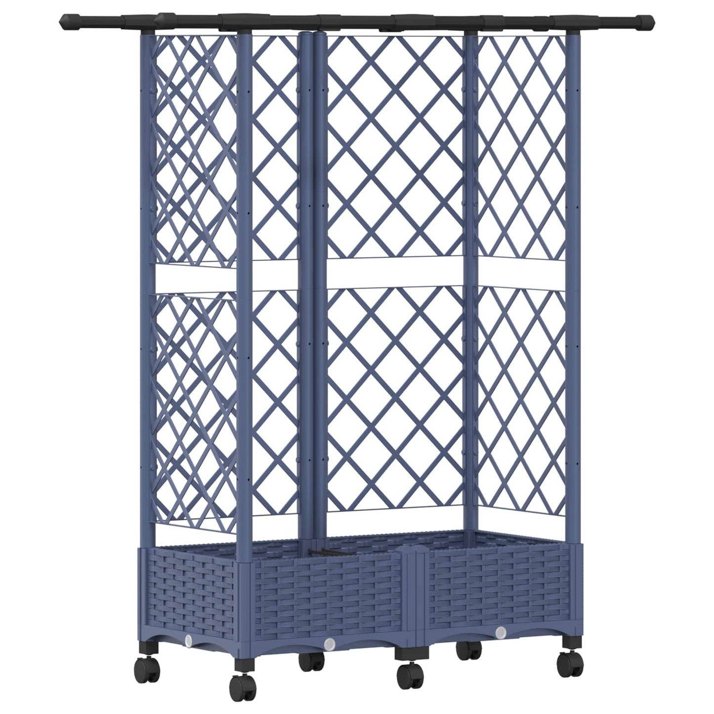 Pakeltas lovas su trelėmis ir stogu Pilka 124 x 40 x 127 cm PP