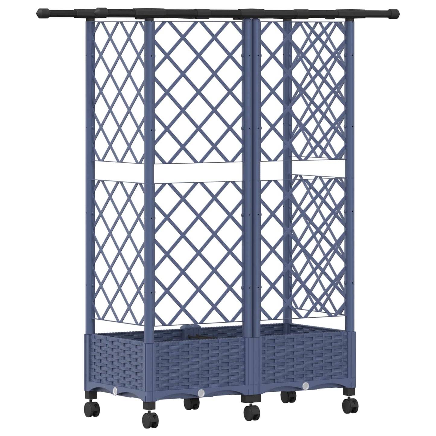 Pakeltas lovas su trelėmis ir stogu Pilka 124 x 40 x 127 cm PP