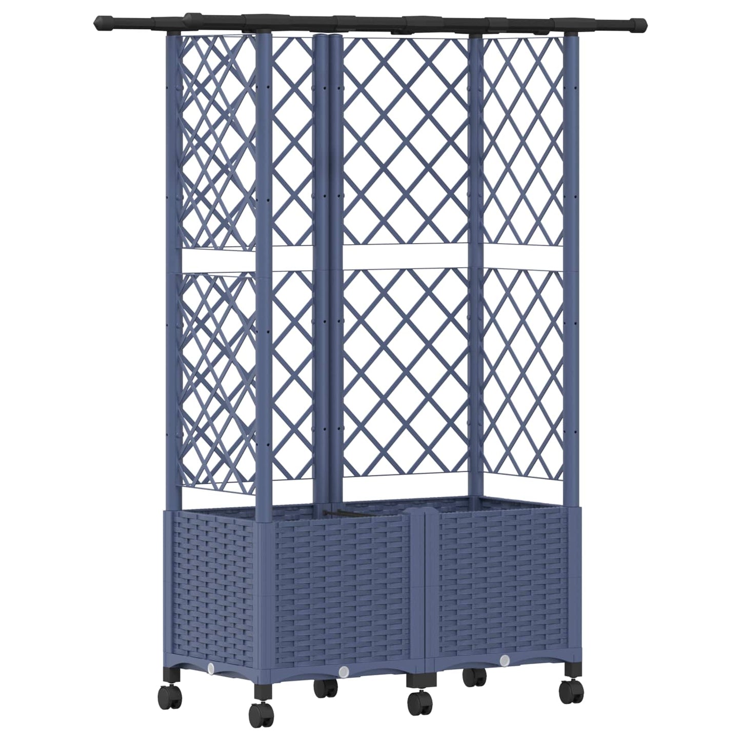 Pakeltas lovas su trelėmis ir stogu Pilka 124 x 40 x 142 cm PP