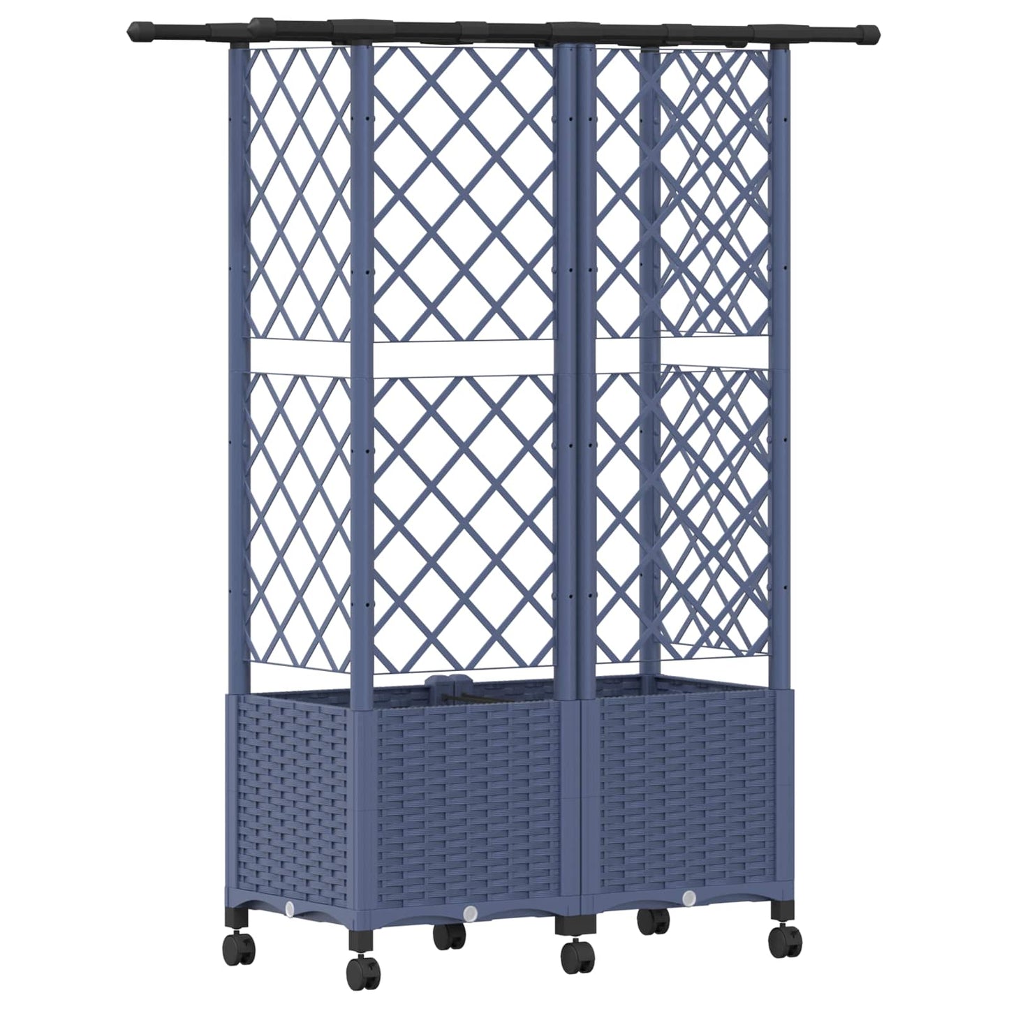 Pakeltas lovas su trelėmis ir stogu Pilka 124 x 40 x 142 cm PP