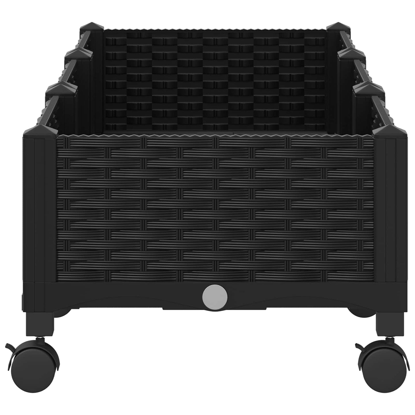 Sodo puodynė su ratukais Juoda 120 x 40 x 29 cm PP