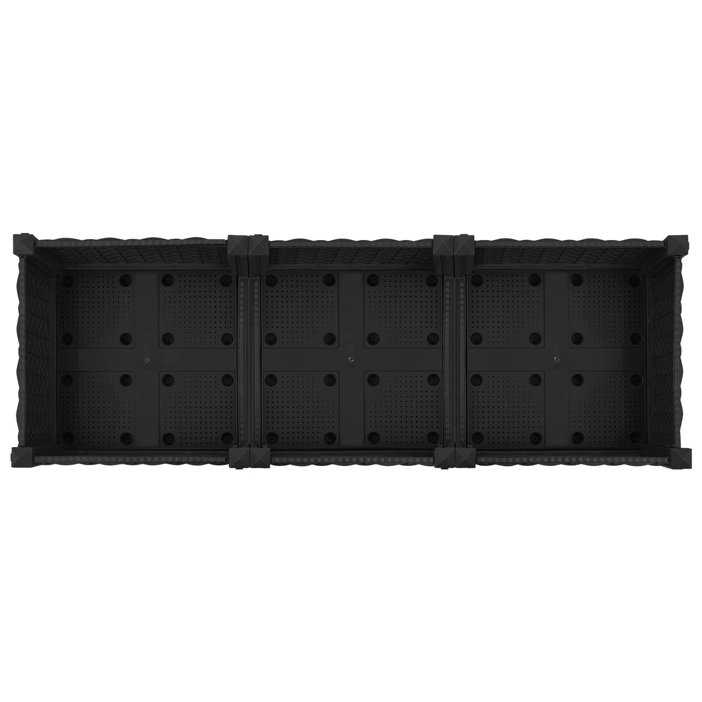 Sodo puodynė su ratukais Juoda 120 x 40 x 29 cm PP