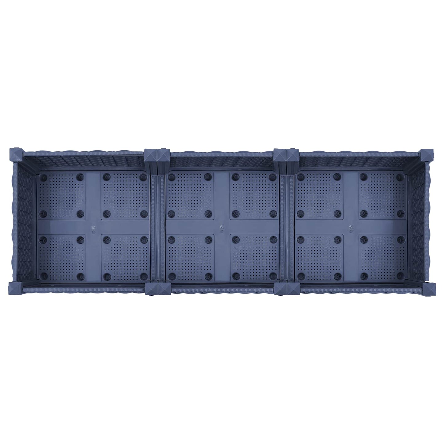 Sodo puodynė su ratukais Mėlyna Pilka 120 x 40 x 33 cm PP