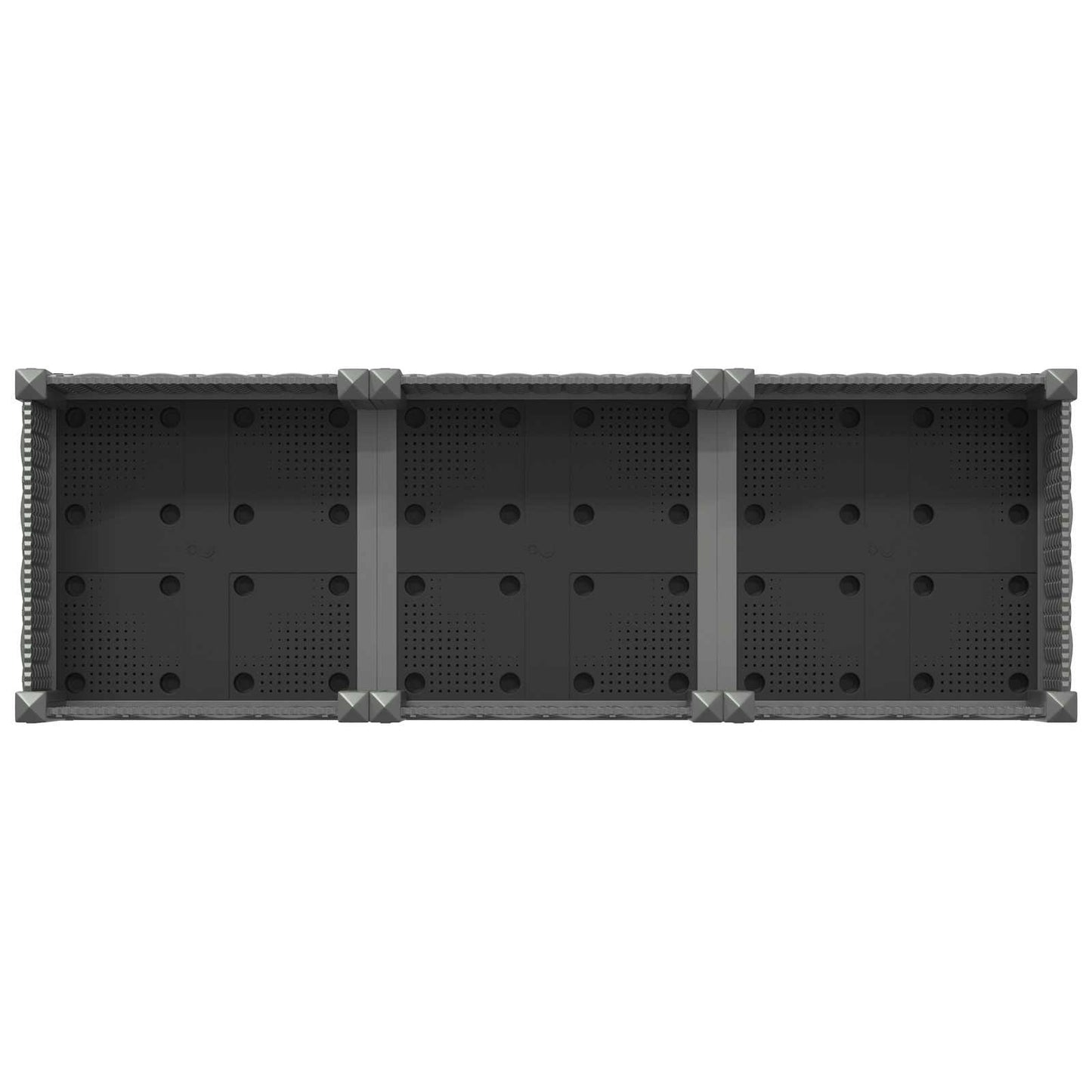 Sodo puodynė su ratukais Šviesiai pilka 120 x 40 x 33 cm PP