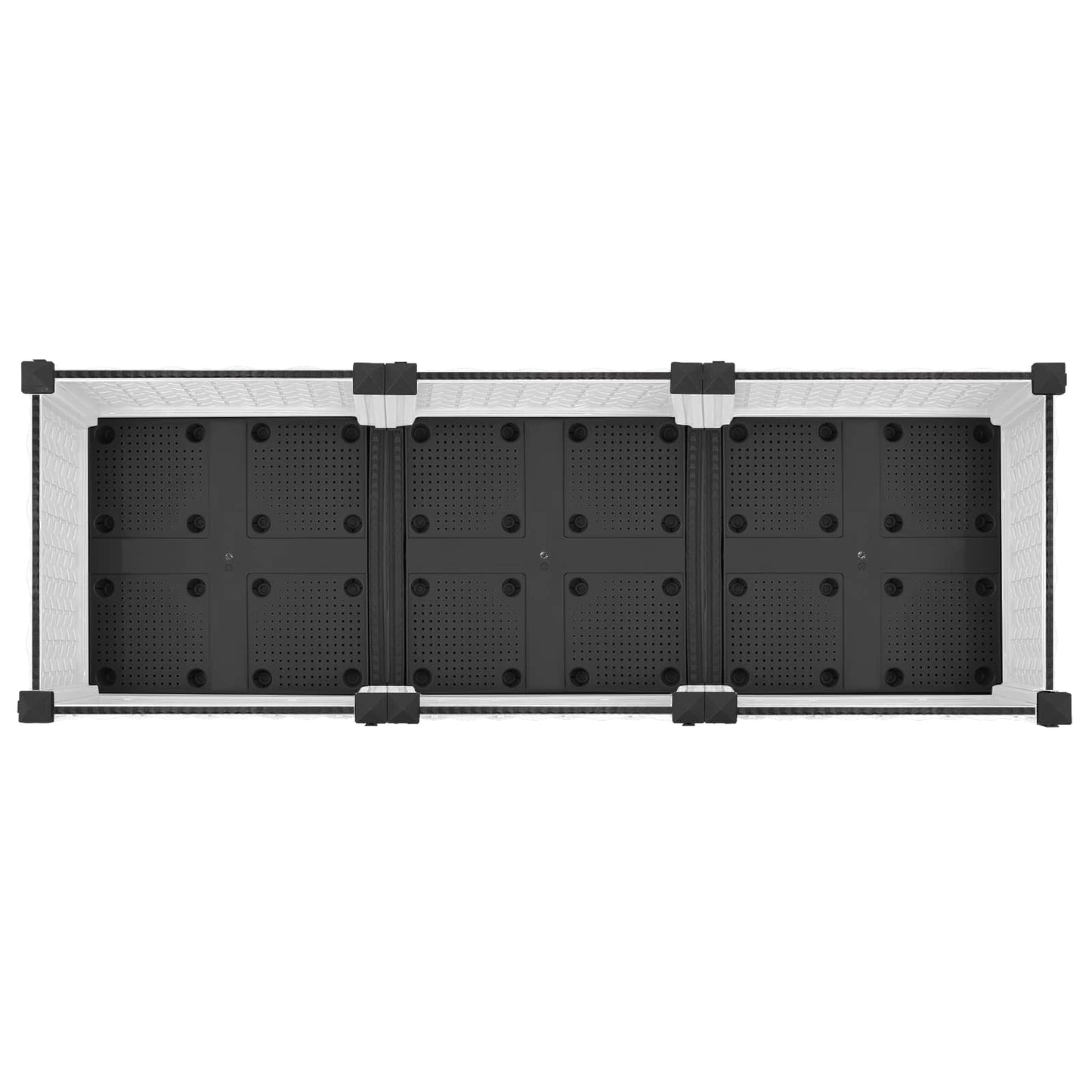 Sodo puodynė su ratukais Balta 120 x 40 x 33 cm PP