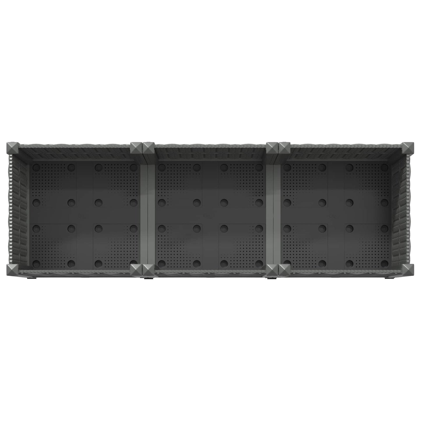 Sodo puodynė su ratukais Šviesiai pilka 120 x 40 x 48 cm PP