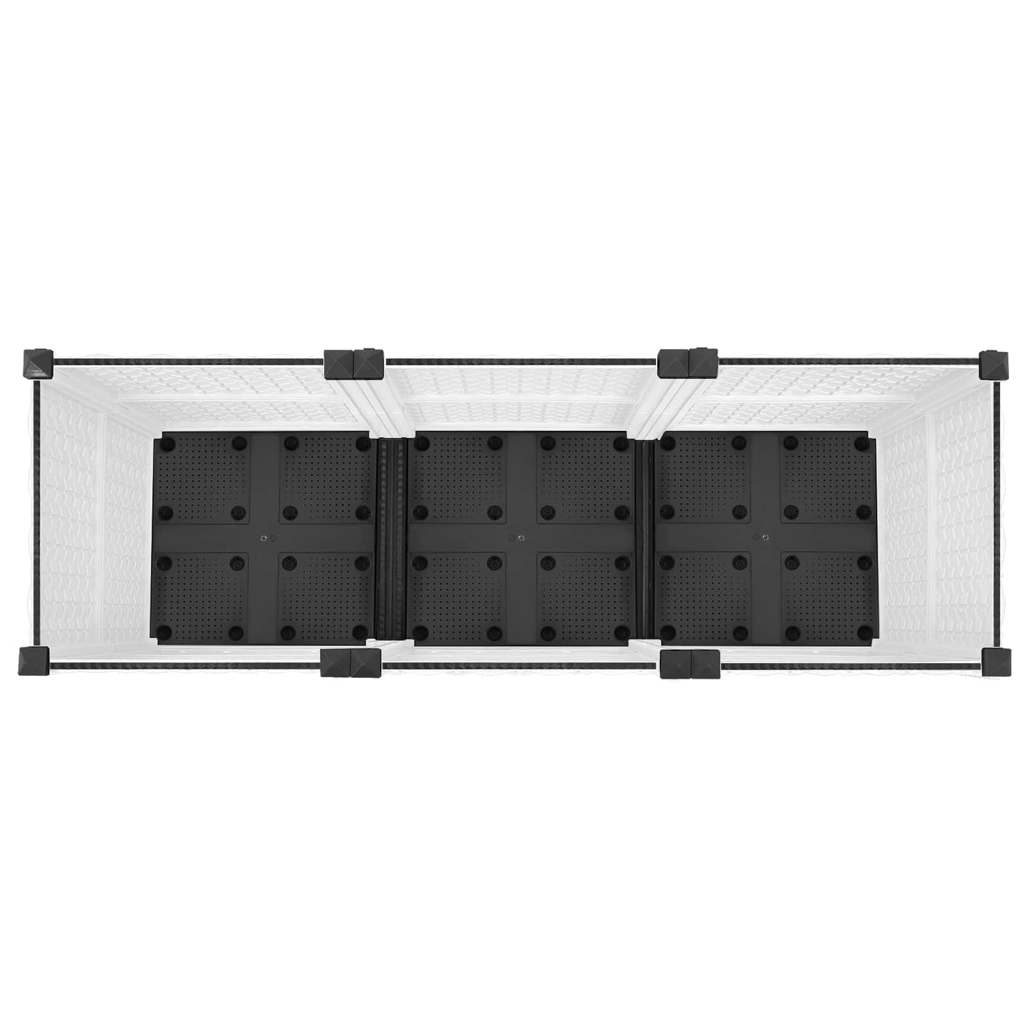 Sodo puodynė su ratukais Balta 120 x 40 x 48 cm PP