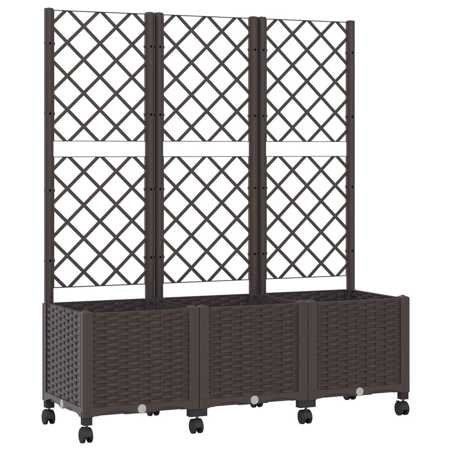Sodo vazonas su treliu ir ratais Ruda 120 x 40 x 146 cm PP