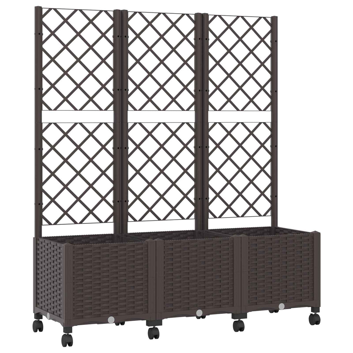 Sodo vazonas su treliu ir ratais Ruda 120 x 40 x 146 cm PP