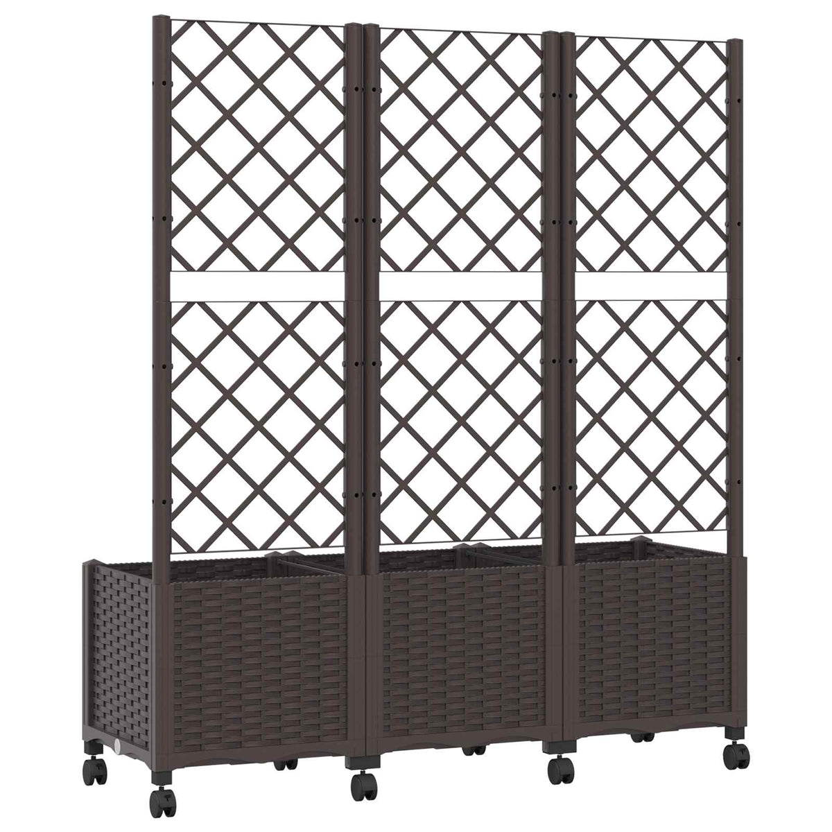 Sodo vazonas su treliu ir ratais Ruda 120 x 40 x 146 cm PP