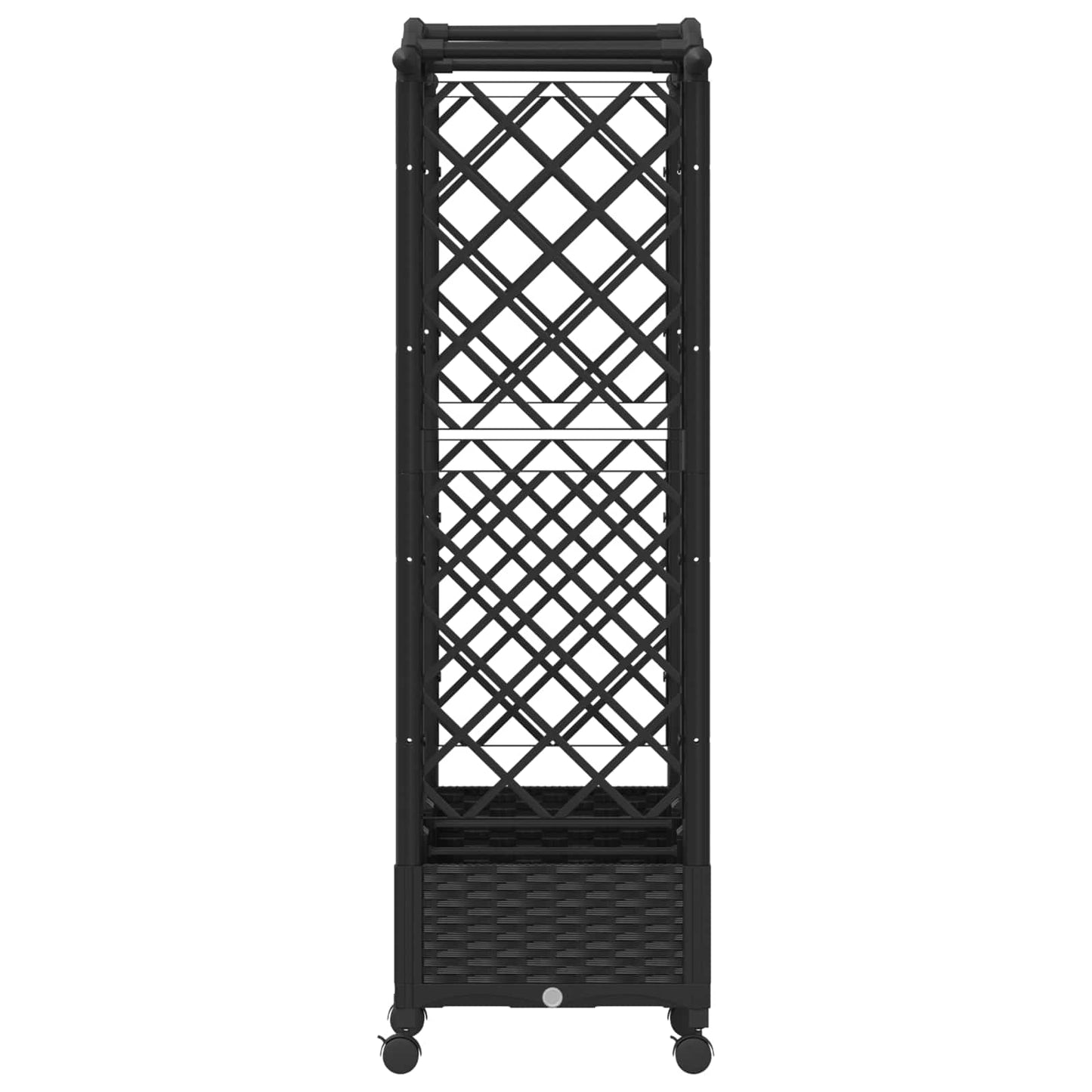 Pakeltas lovas su trelėmis ir stogu Juoda 169 x 40 x 129 cm PP