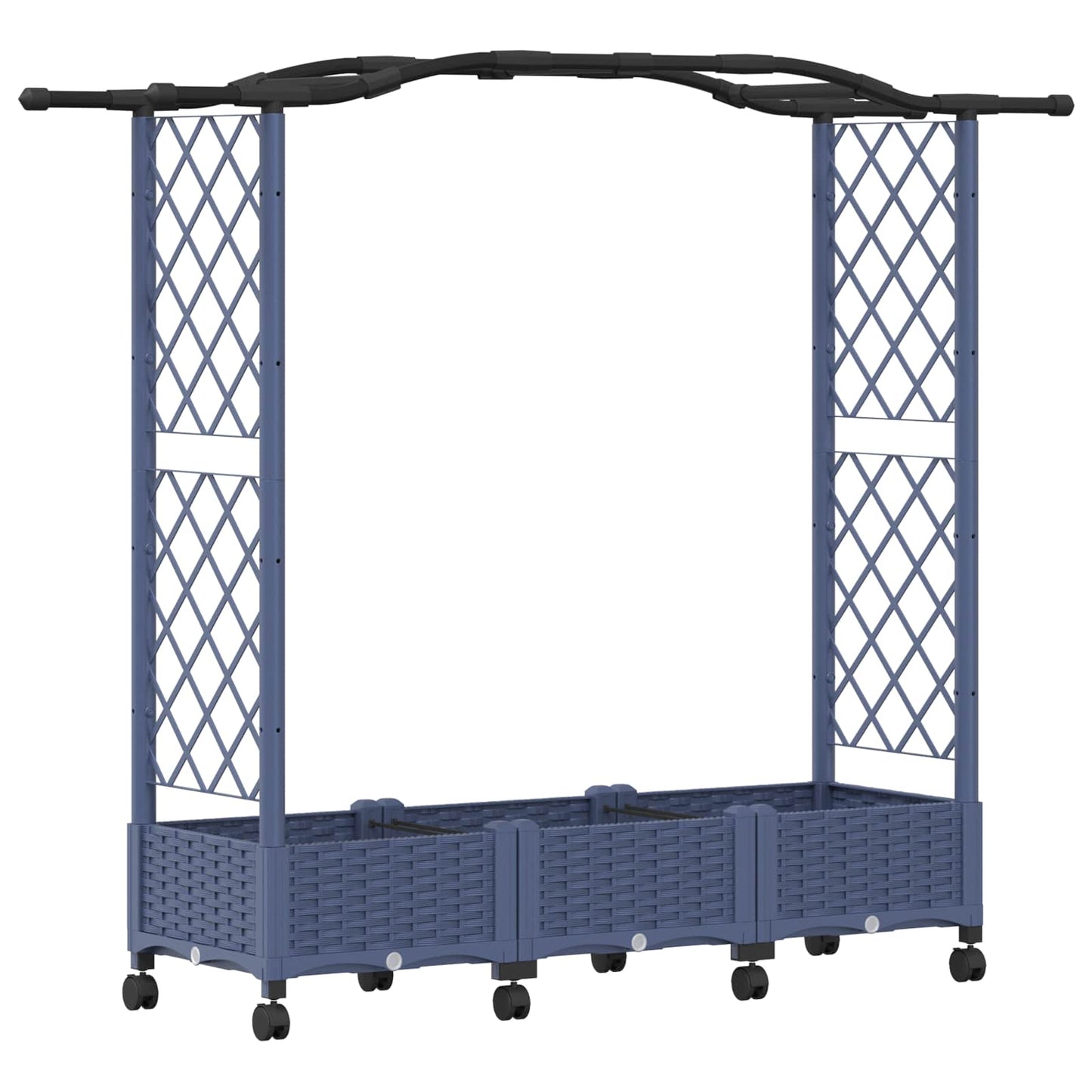 Pakeltas lovas su trelėmis ir stogu Pilka 169 x 40 x 129 cm PP