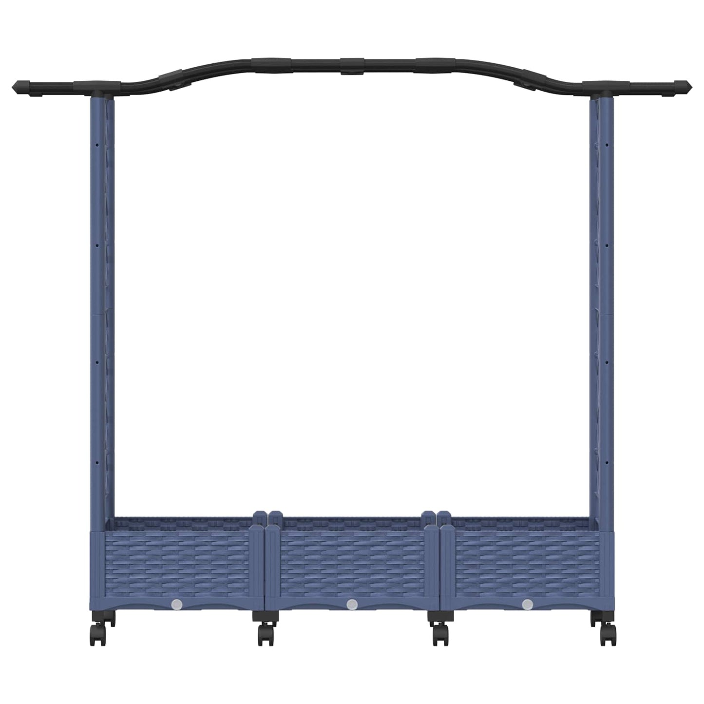 Pakeltas lovas su trelėmis ir stogu Pilka 169 x 40 x 129 cm PP