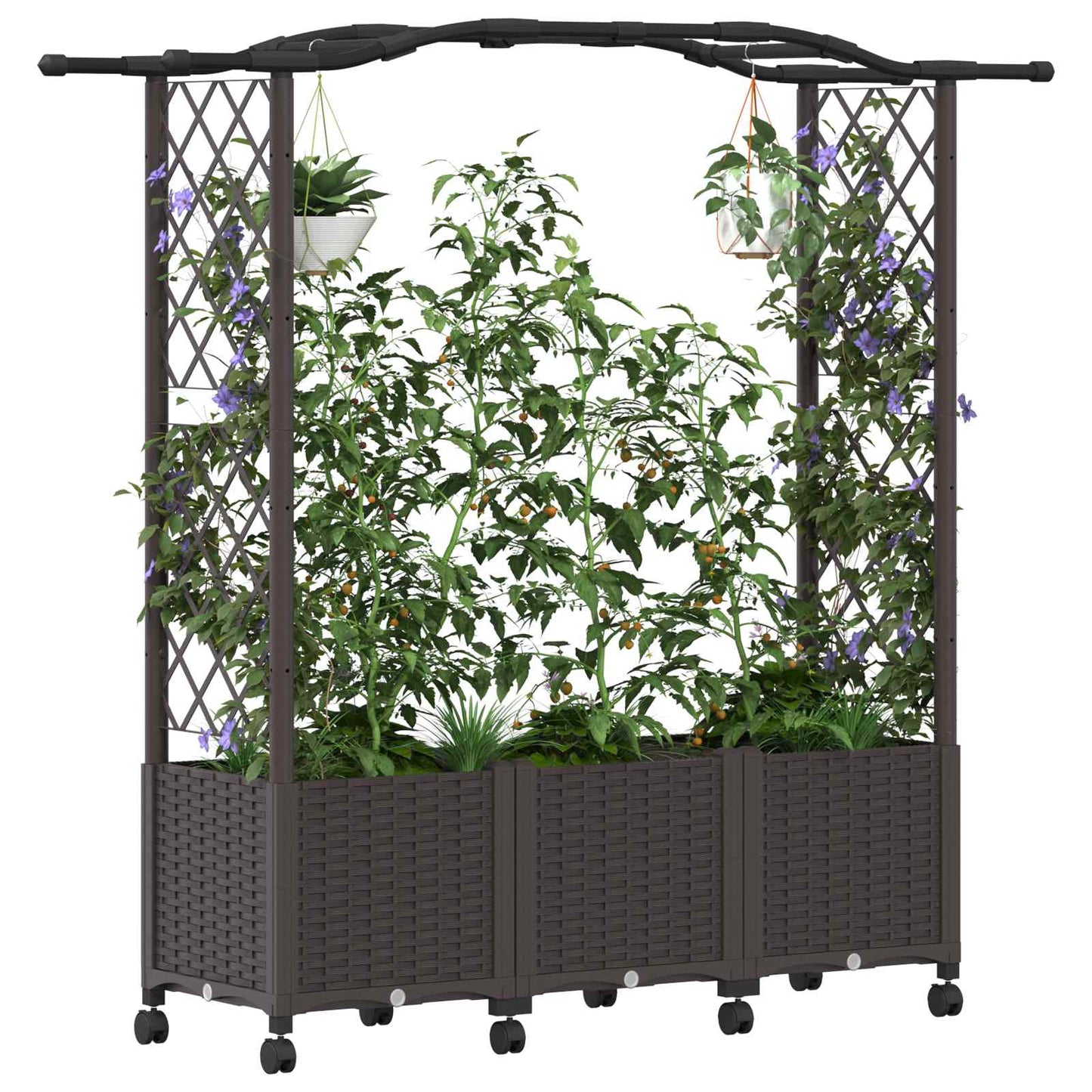 Pakeltas lovas su trelėmis ir stogu Ruda 164 x 40 x 144 cm PP