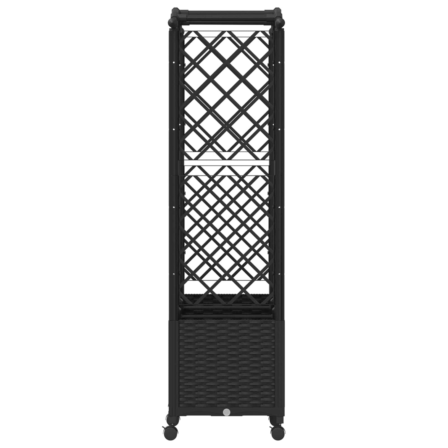 Pakeltas lovas su trelėmis ir stogu Juoda 164 x 40 x 144 cm PP
