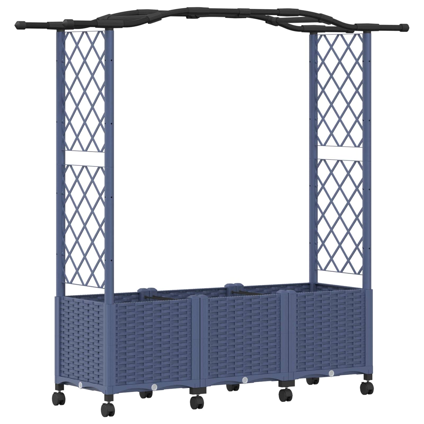 Pakeltas lovas su trelėmis ir stogu Pilka 164 x 40 x 144 cm PP