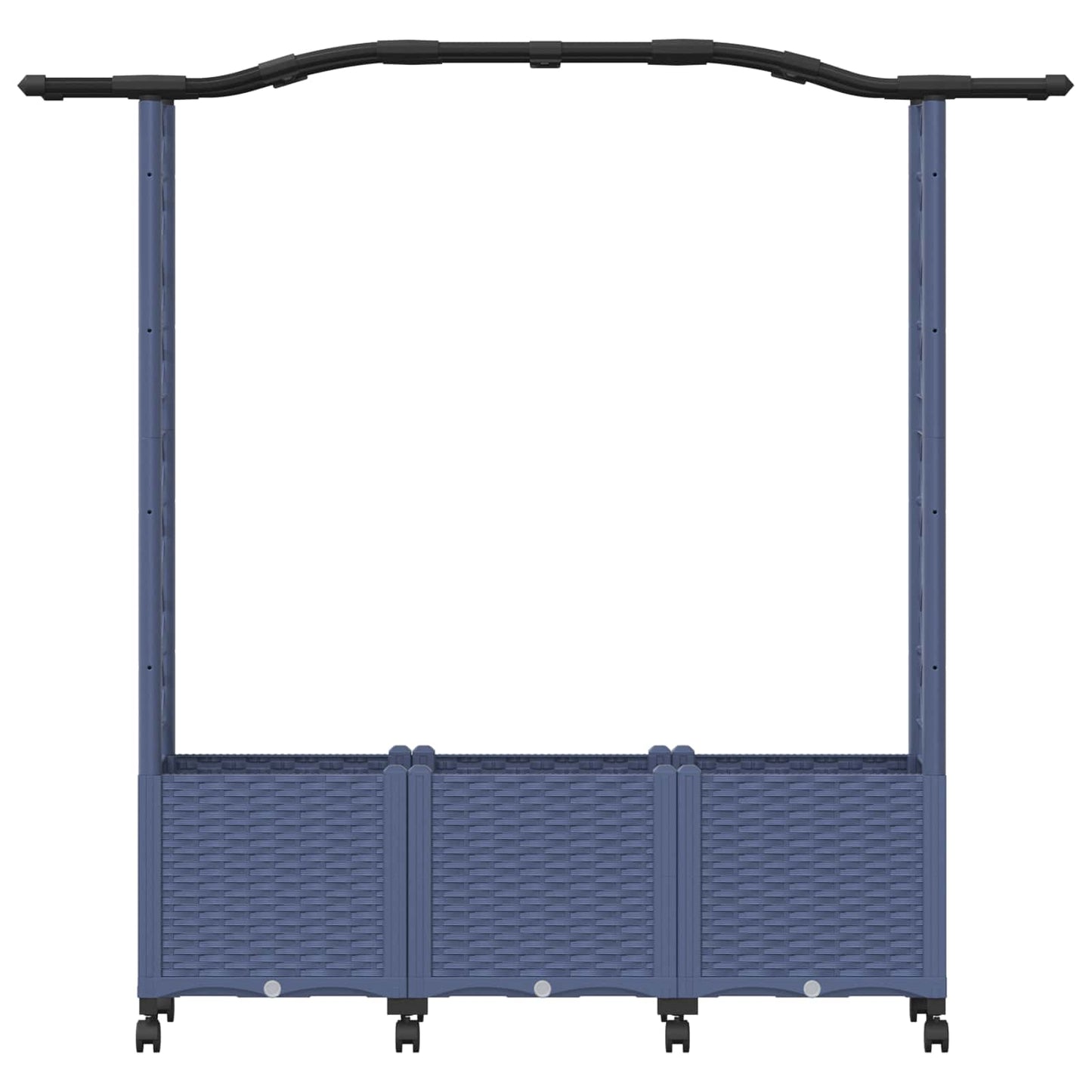 Pakeltas lovas su trelėmis ir stogu Pilka 164 x 40 x 144 cm PP