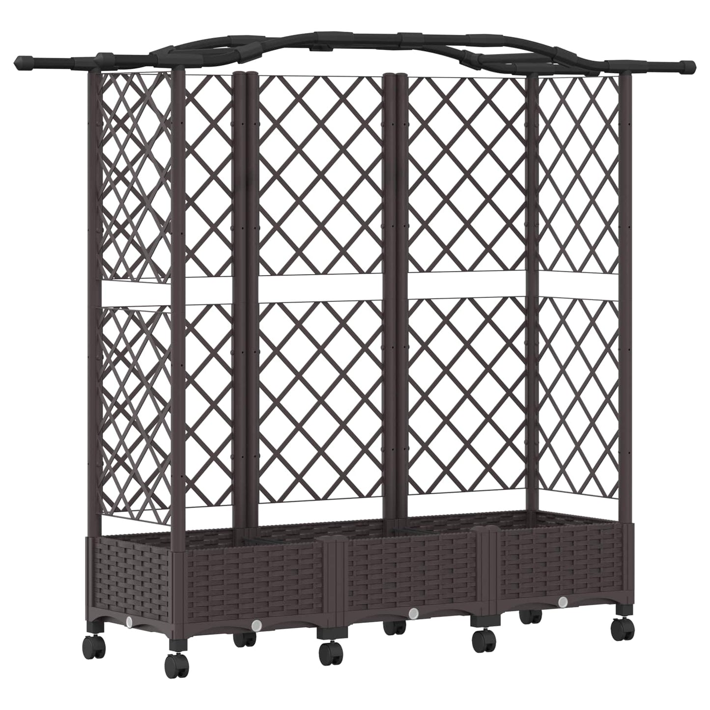 Pakeltas lovas su trelėmis ir stogu Ruda 163 x 40 x 129 cm PP