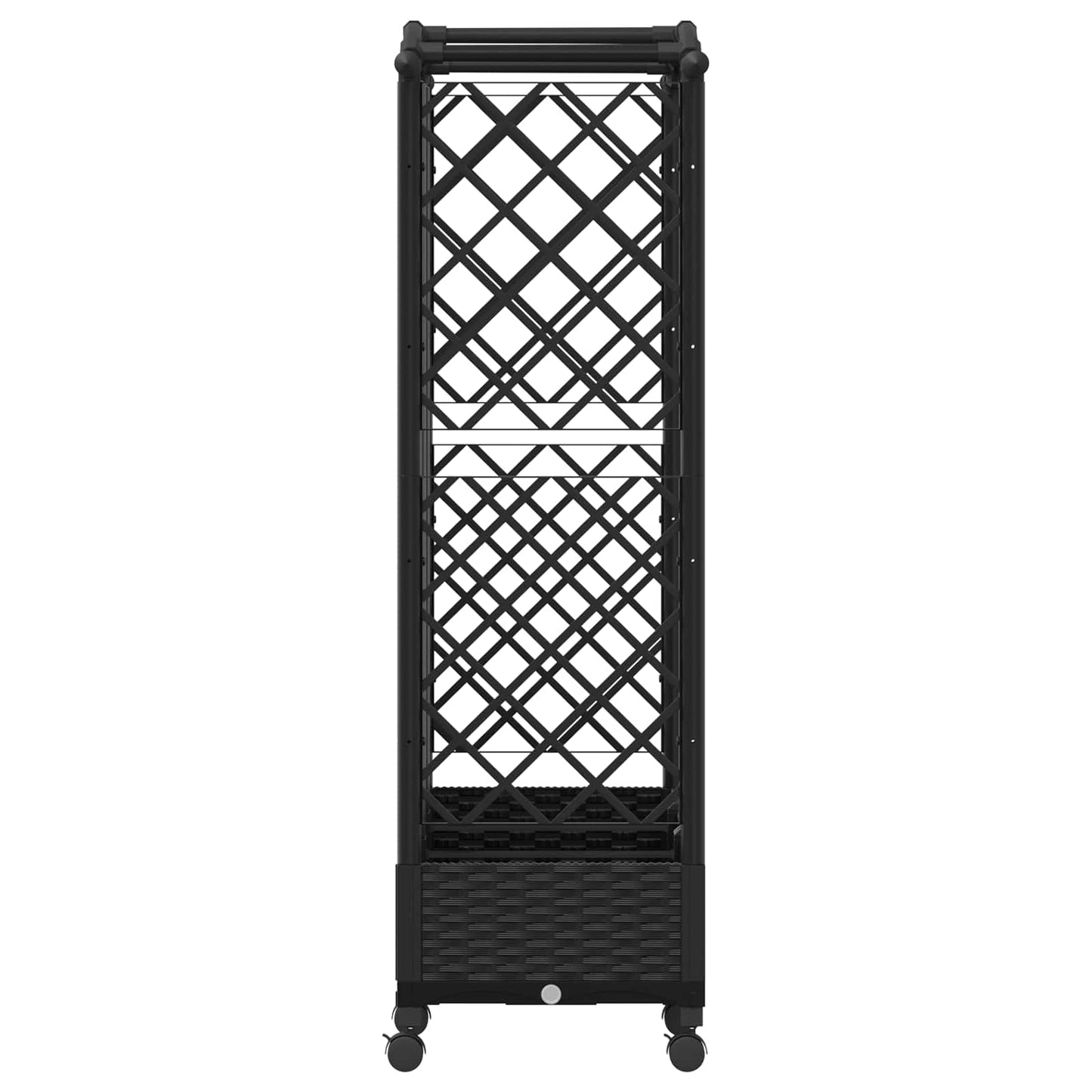 Pakeltas lovas su trelėmis ir stogu Juoda 163 x 40 x 129 cm PP