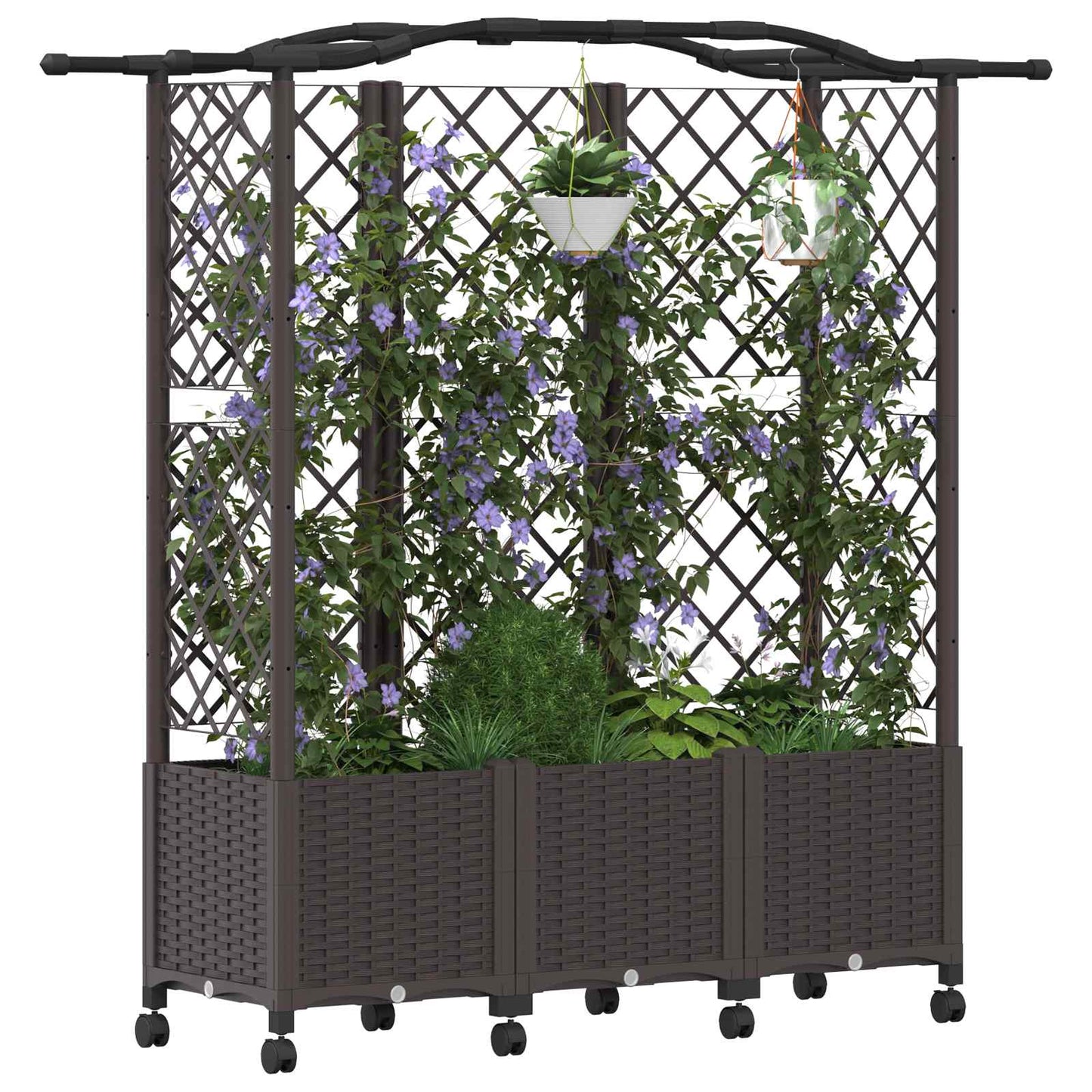 Pakeltas lovas su trelėmis ir stogu Ruda 163 x 40 x 144 cm PP