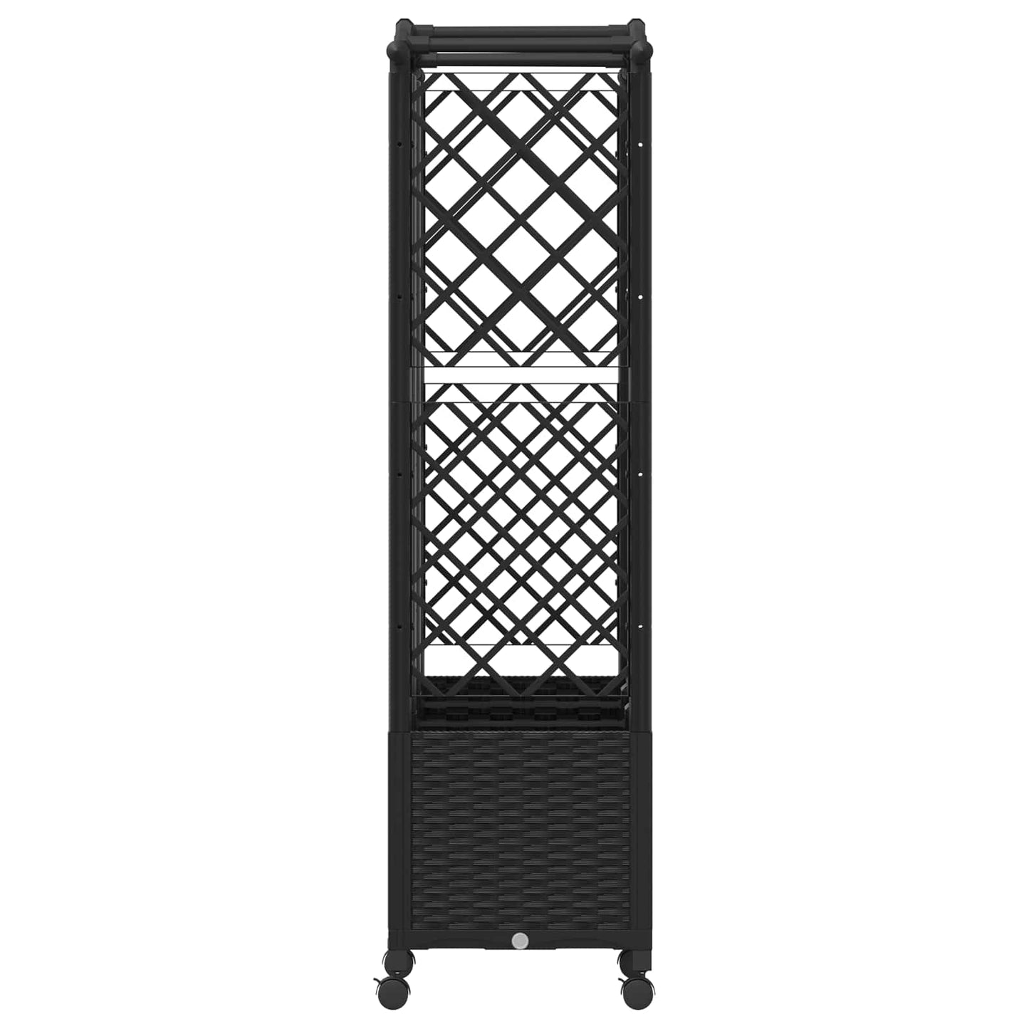 Pakeltas lovas su trelėmis ir stogu Juoda 163 x 40 x 144 cm PP