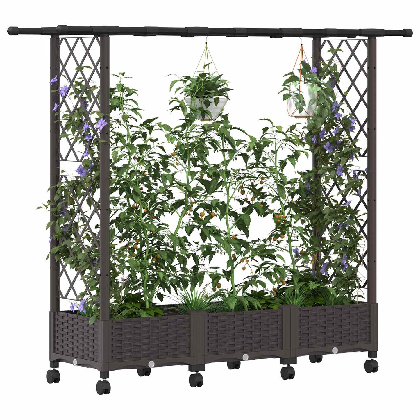 Pakeltas lovas su trelėmis ir stogu Ruda 164 x 40 x 127 cm PP